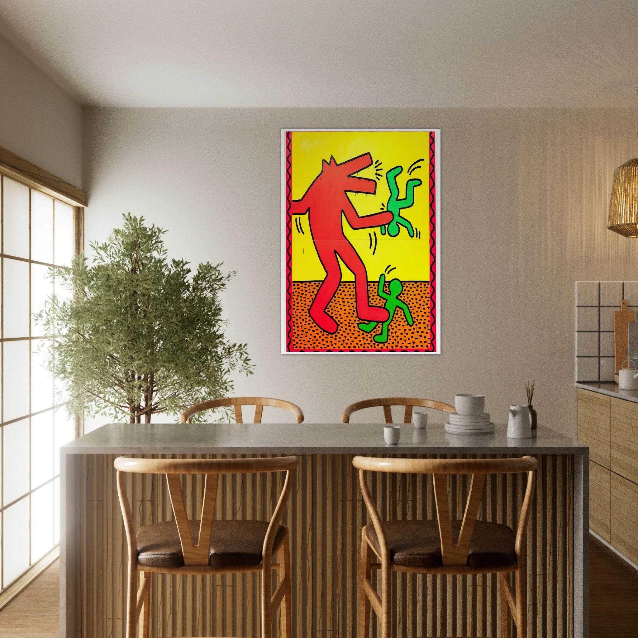 UNTITLED 1982 1 Framed Poster | Keith Haring Framed Prints Wall Art | Keith Haring Prints
