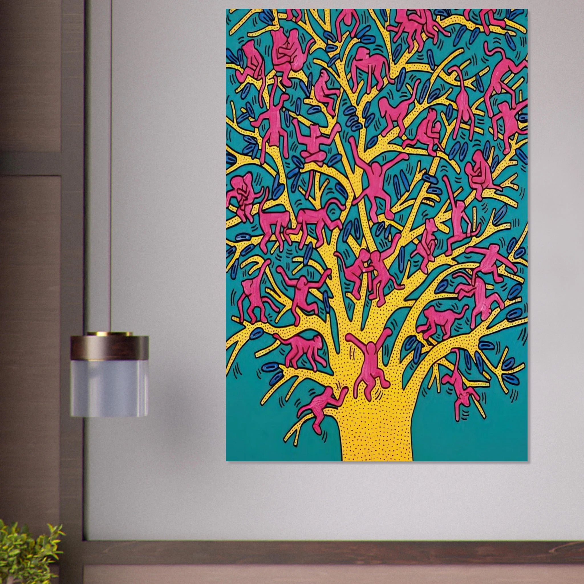 THE TREE OF MONKEYS Poster | Keith Haring Poster | Keith Haring Prints