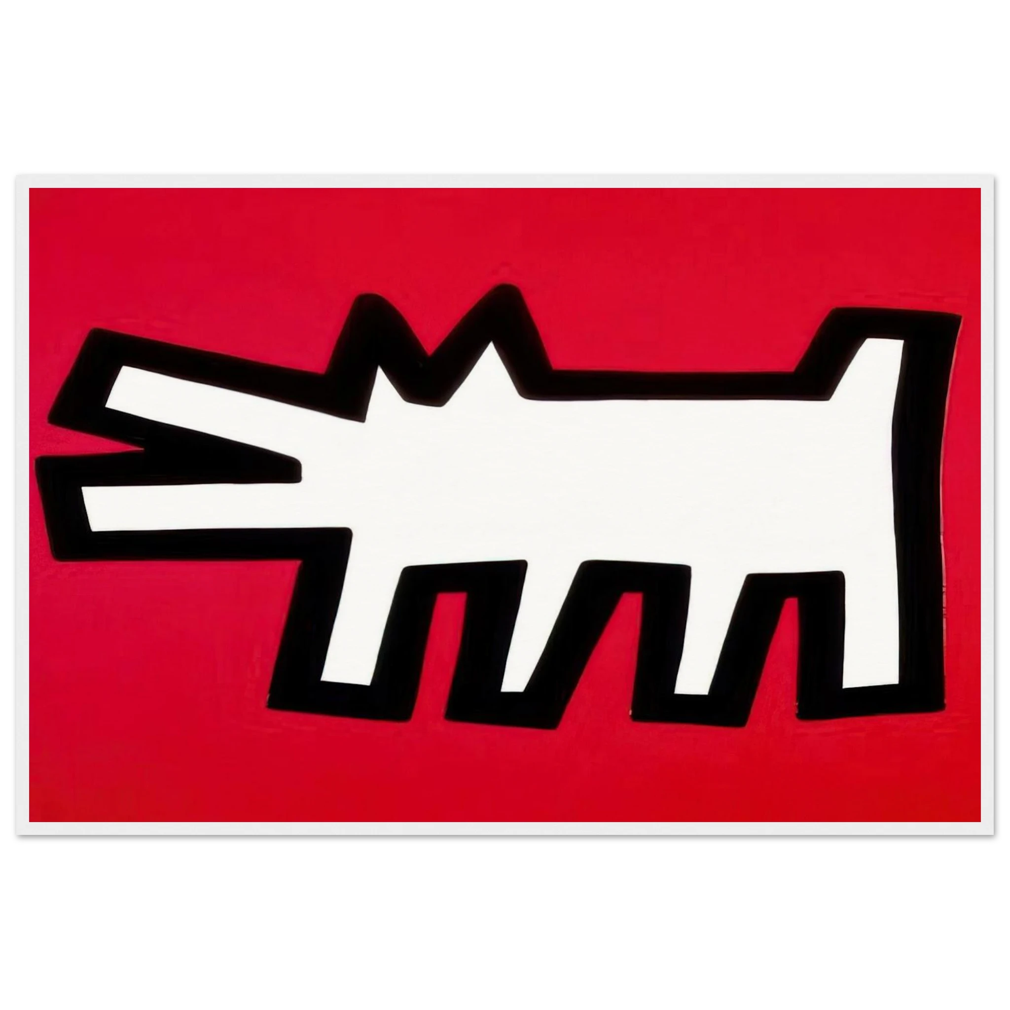 BARKING DOG 1990 Framed Poster | Keith Haring Framed Prints Wall Art | Keith Haring Prints