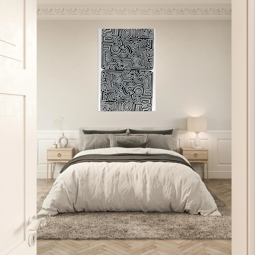 LABYRINTH 1989 Canvas | Keith Haring Canvas | Keith Haring Prints