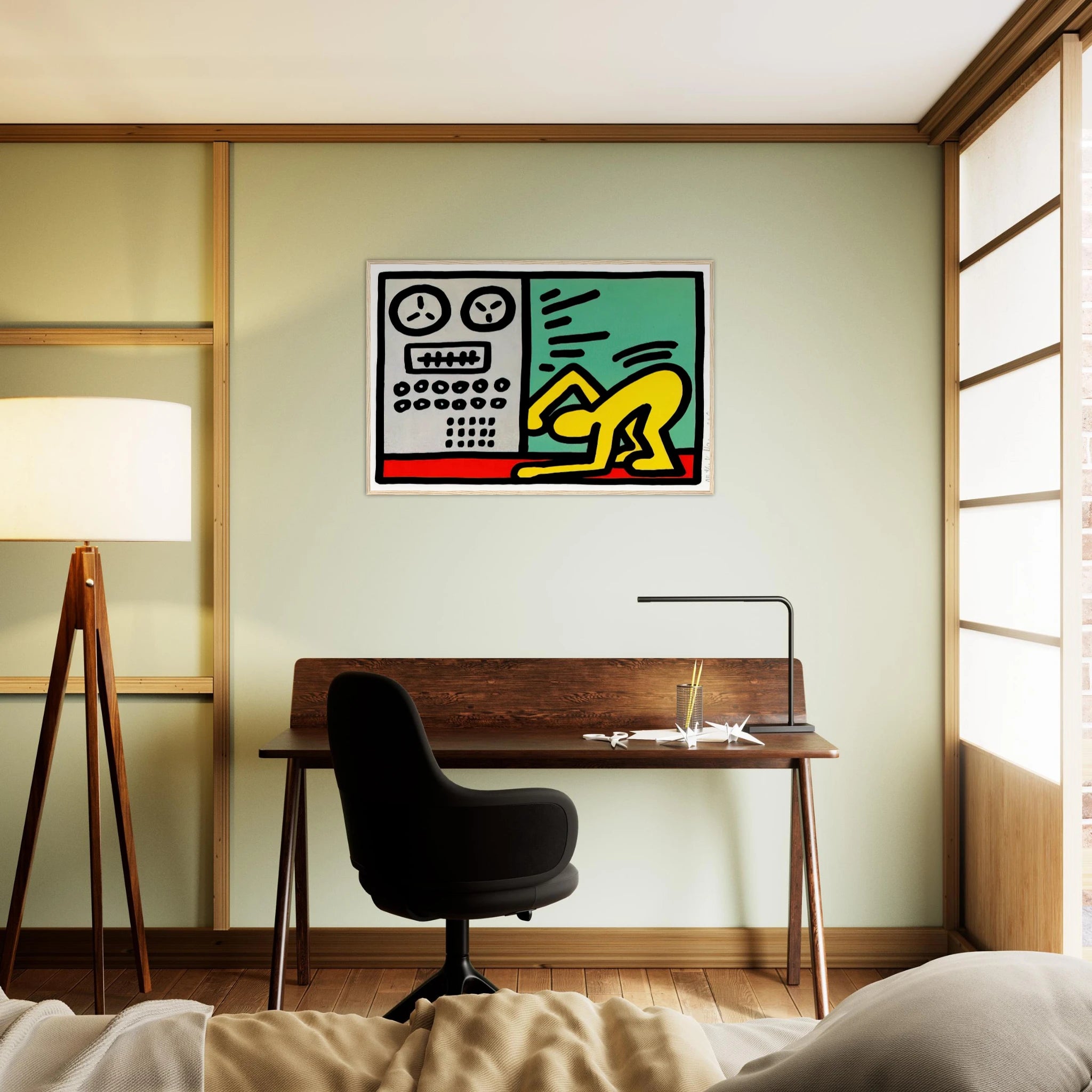 POP SHOP III 1989 Framed Poster | Keith Haring Framed Prints Wall Art | Keith Haring Prints