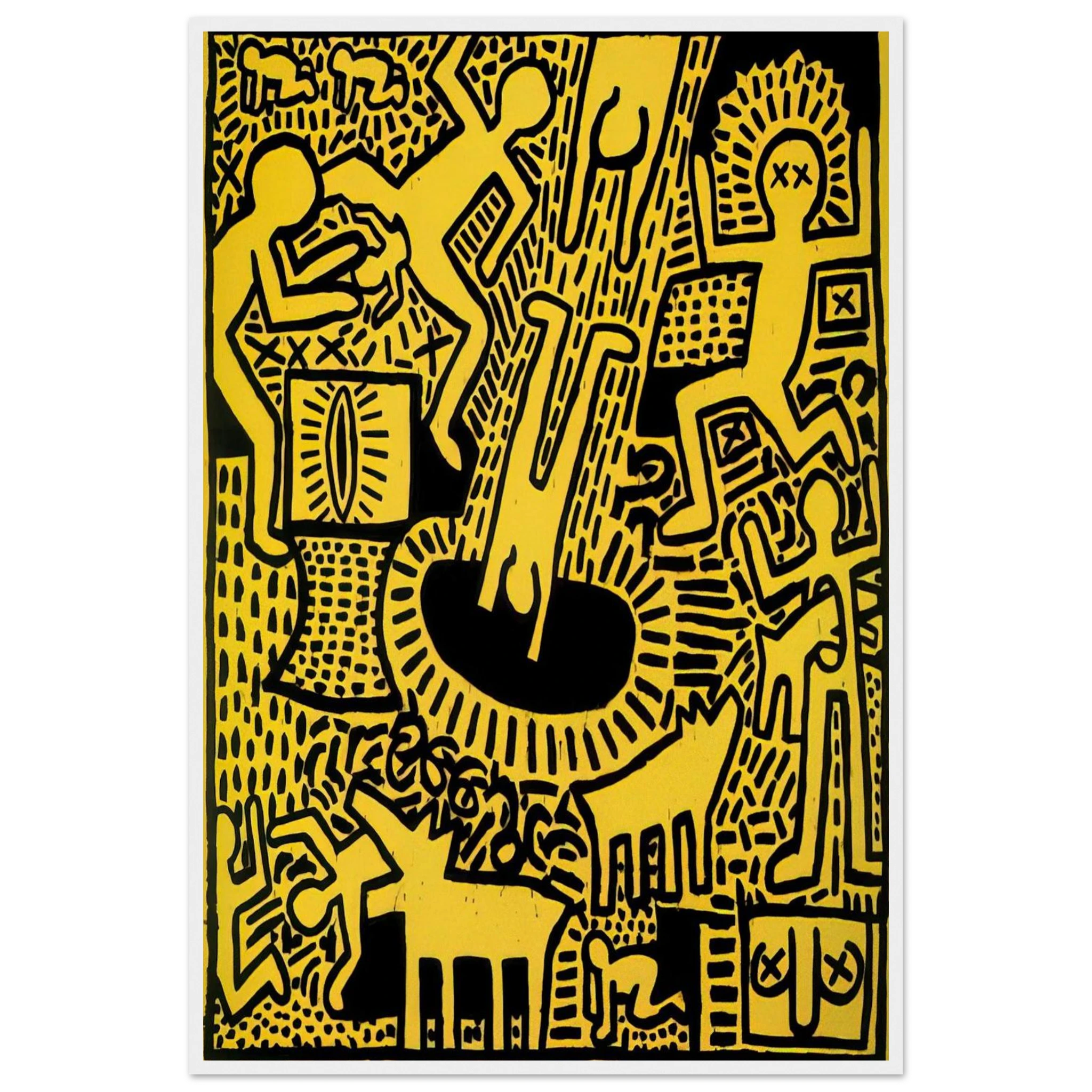 UNTITLED 1981 Framed Poster | Keith Haring Framed Prints Wall Art | Keith Haring Prints