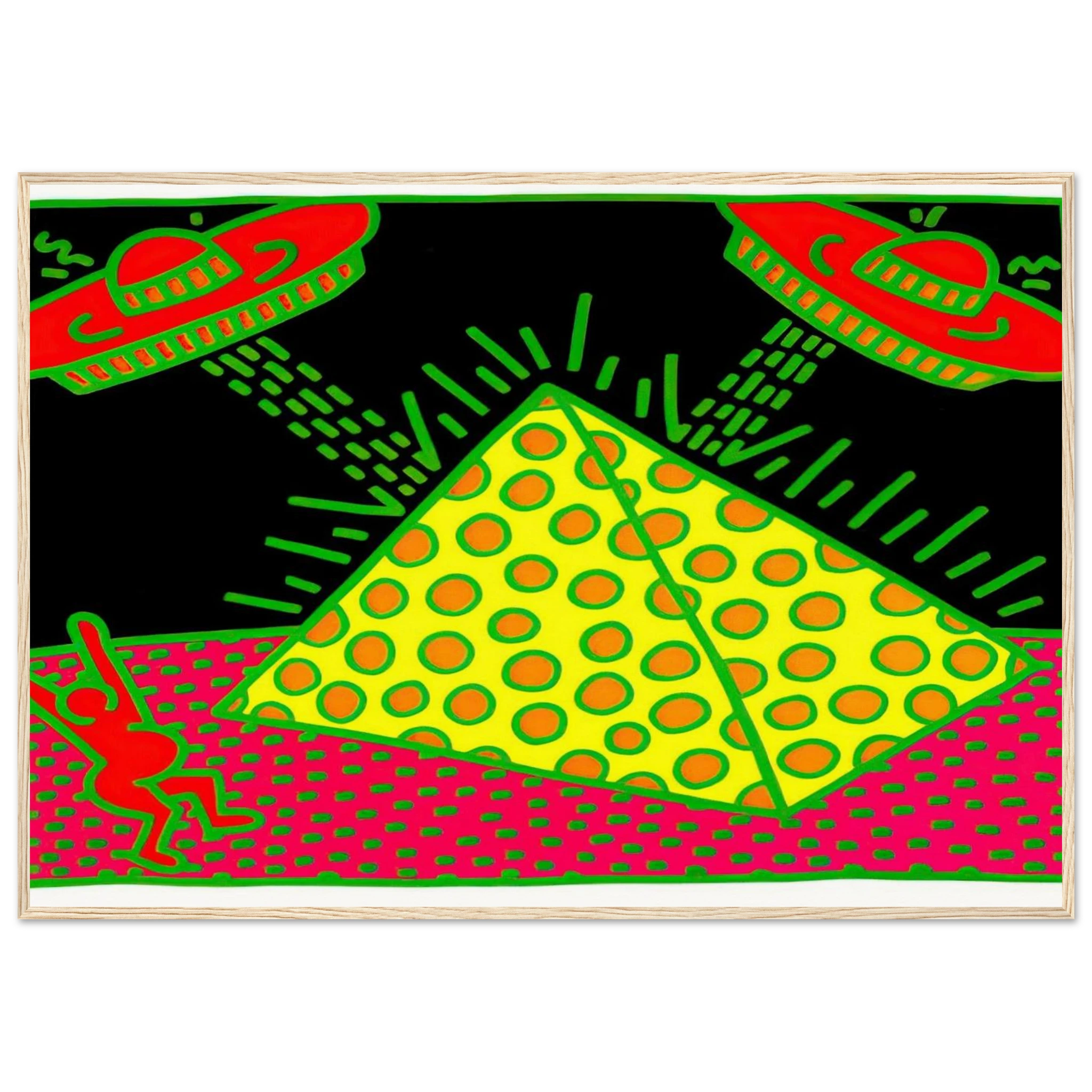 UNTITLED 1983 3 Framed Poster | Keith Haring Framed Prints Wall Art | Keith Haring Prints