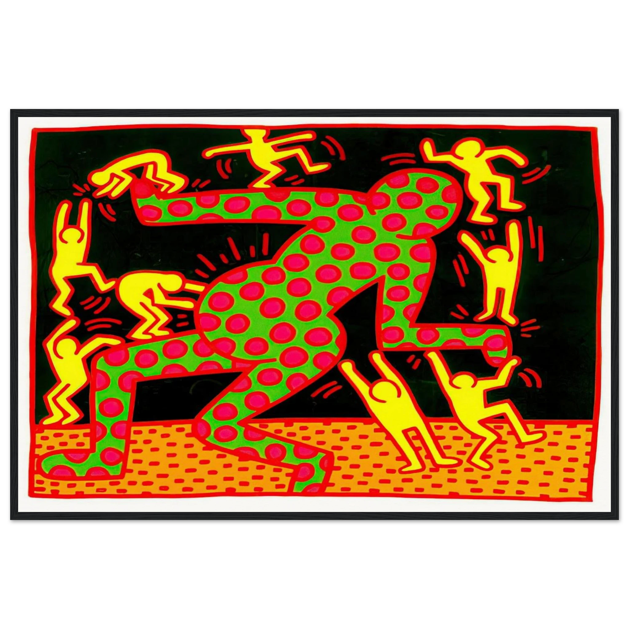 UNTITLED 1983 2 Framed Poster | Keith Haring Framed Prints Wall Art | Keith Haring Prints