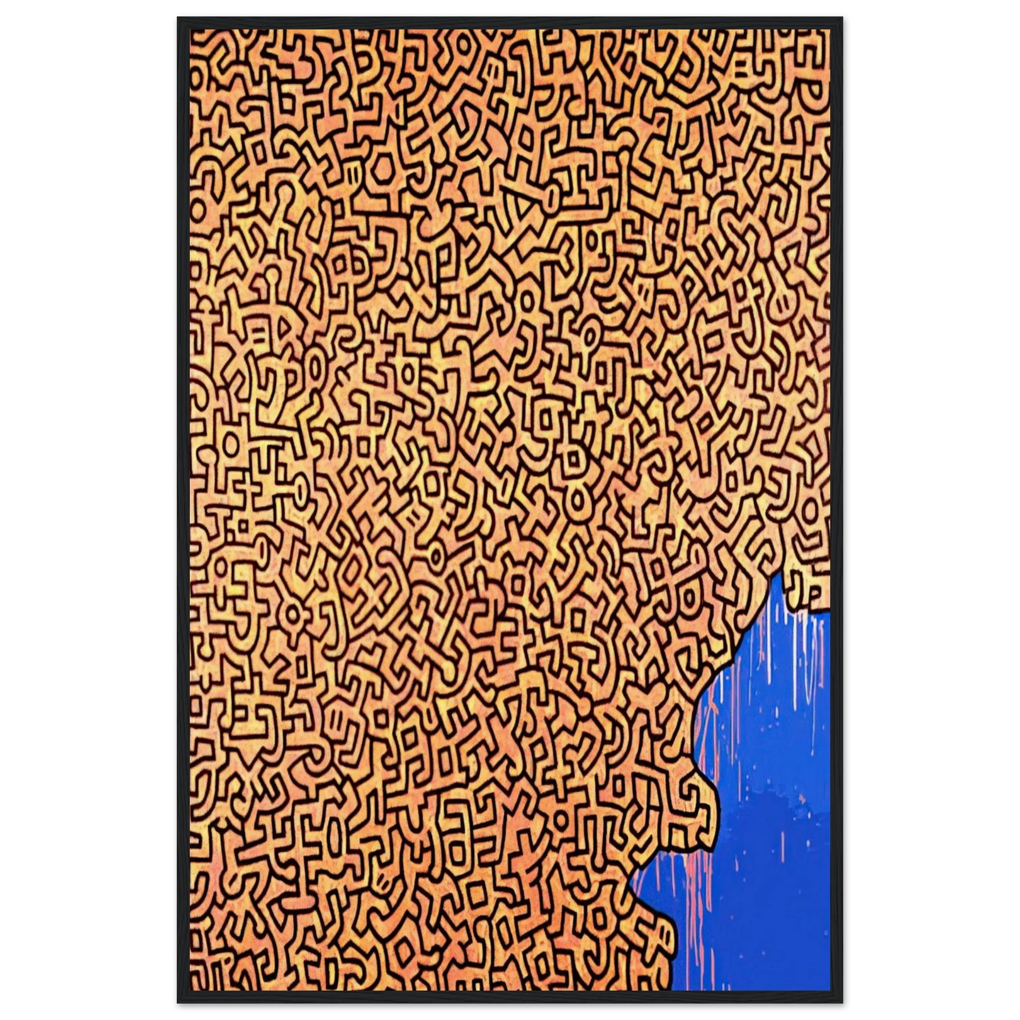 BRAZIL 1989 Framed Poster | Keith Haring Framed Prints Wall Art | Keith Haring Prints