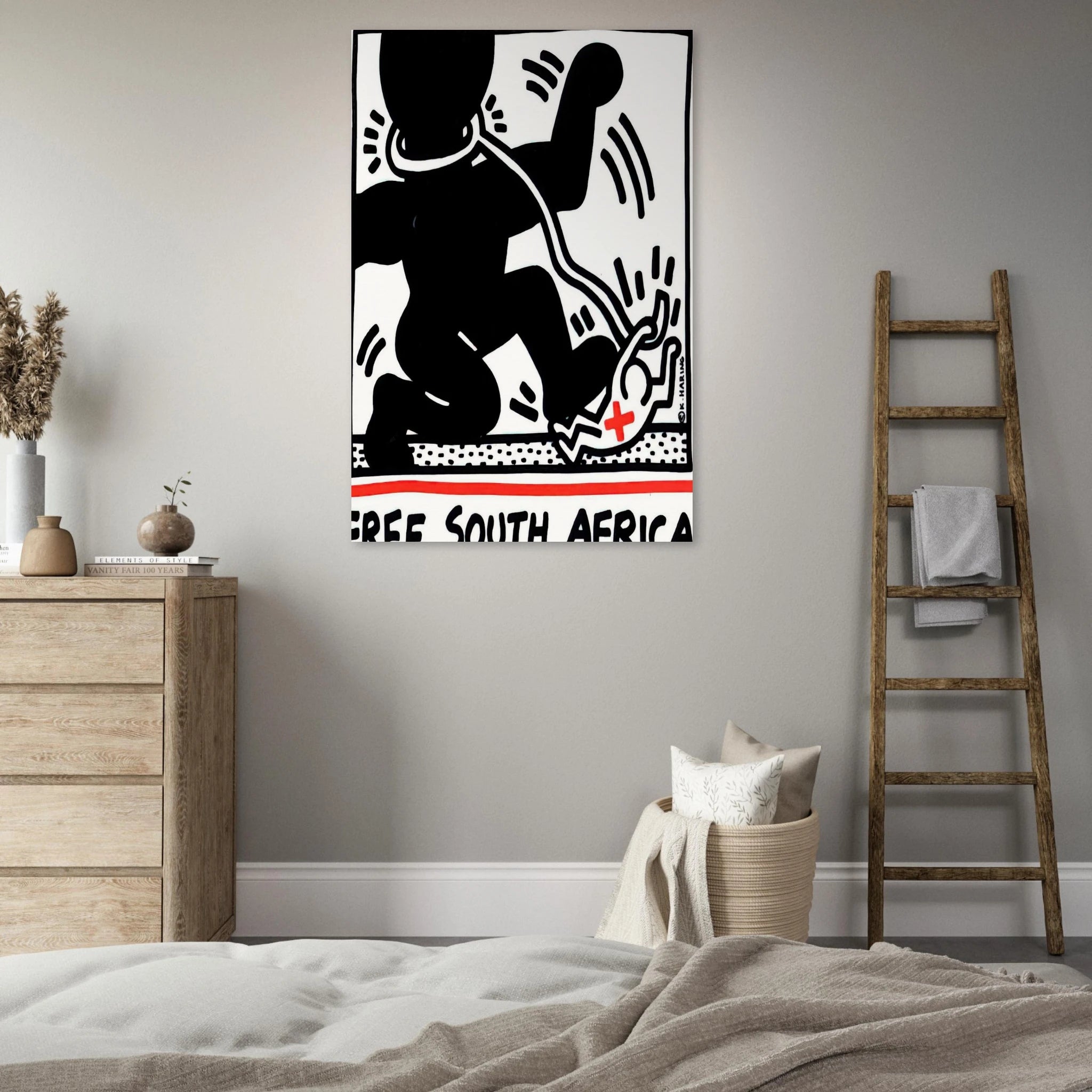 FREE SOUTH AFRICA 1985 Poster | Keith Haring Poster | Keith Haring Prints