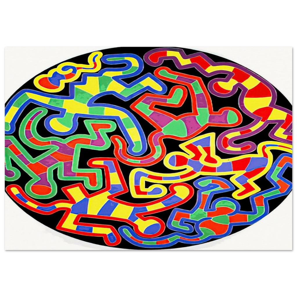 MONKEY PUZZLE 1988 Poster | Keith Haring Poster | Keith Haring Prints
