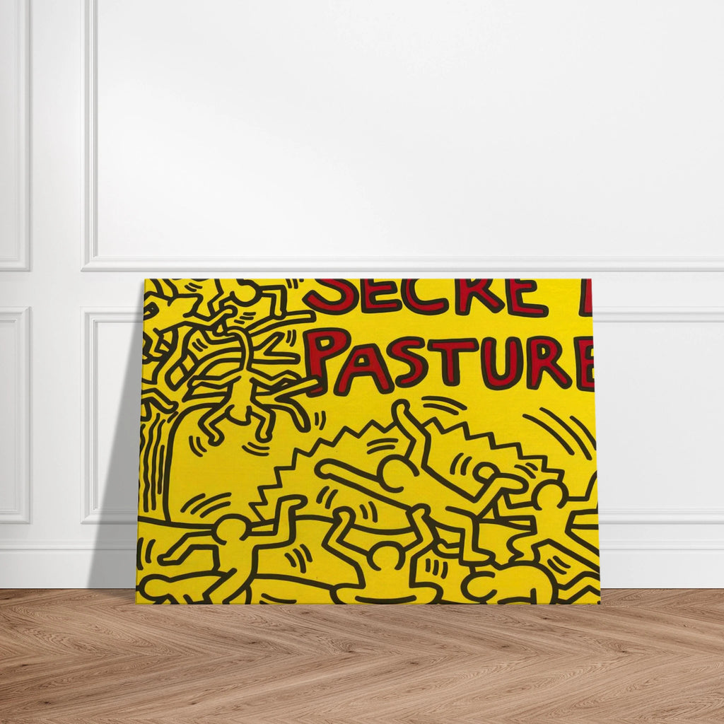 A POSTER FOR THE BILL T JONES AND ARNIE ZANE PERFORMANCE PIECE SECRET PASTURES 1984 Canvas | Keith Haring Canvas | Keith Haring Prints