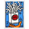 LUCKY STRIKE 1987 Framed Poster | Keith Haring Framed Prints Wall Art | Keith Haring Prints