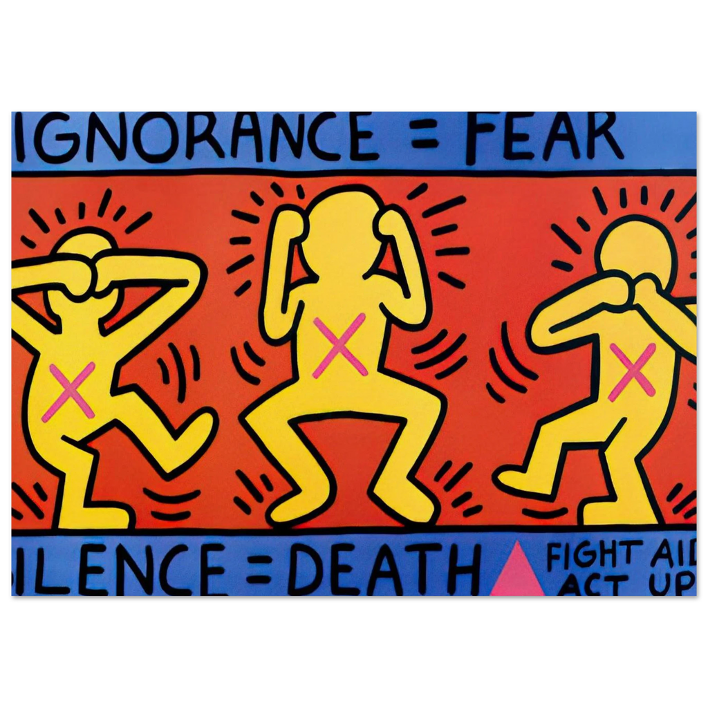 IGNORANCE FEAR 1989 Poster | Keith Haring Poster | Keith Haring Prints