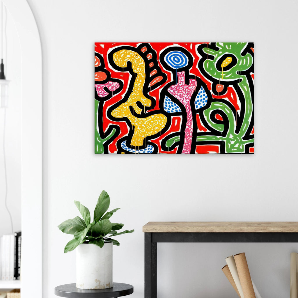 FLOWERS IV 1990 Canvas | Keith Haring Canvas | Keith Haring Prints