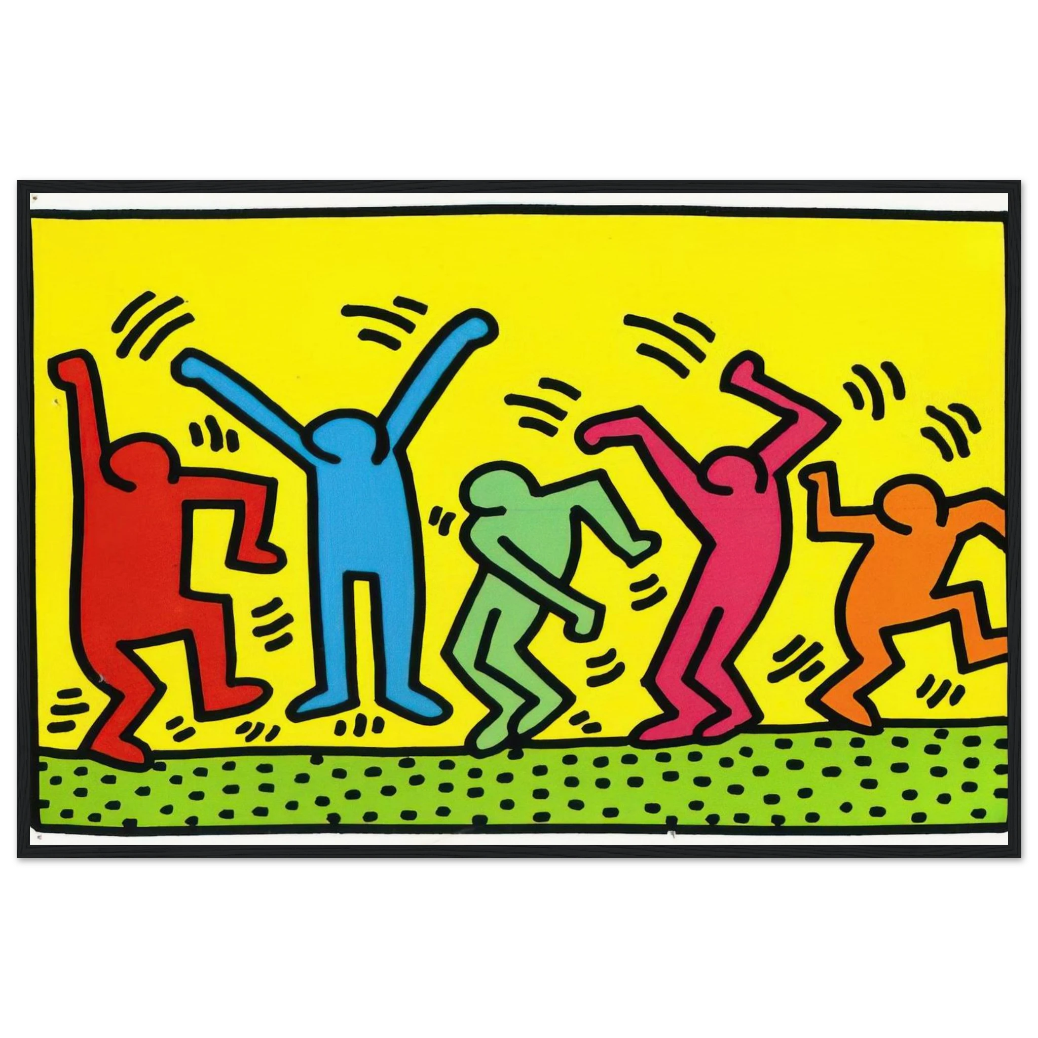 UNTITLED DANCE 1987 Framed Poster | Keith Haring Framed Prints Wall Art | Keith Haring Prints