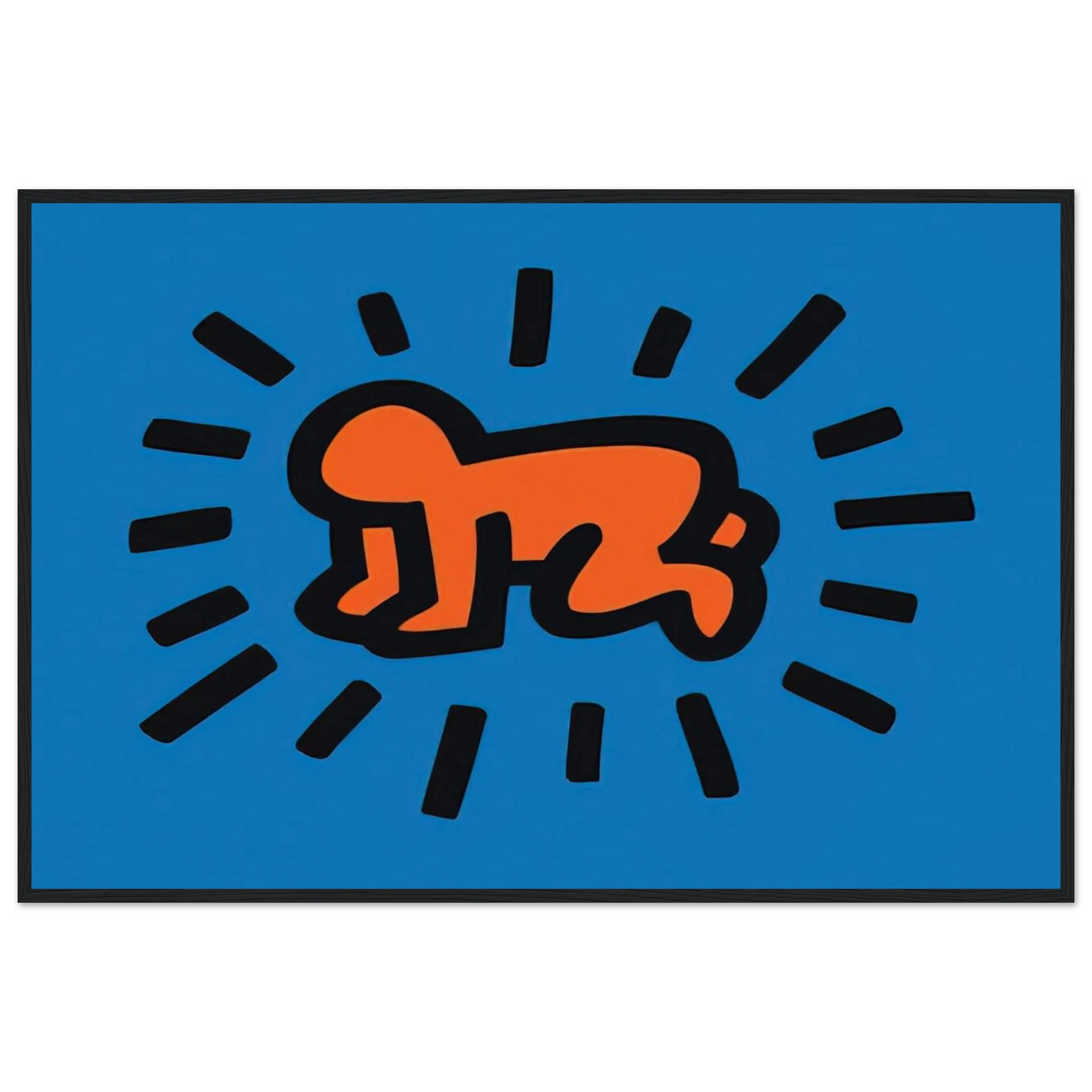 RADIANT BABY FROM ICONS SERIES 1990 Framed Poster | Keith Haring Framed Prints Wall Art | Keith Haring Prints