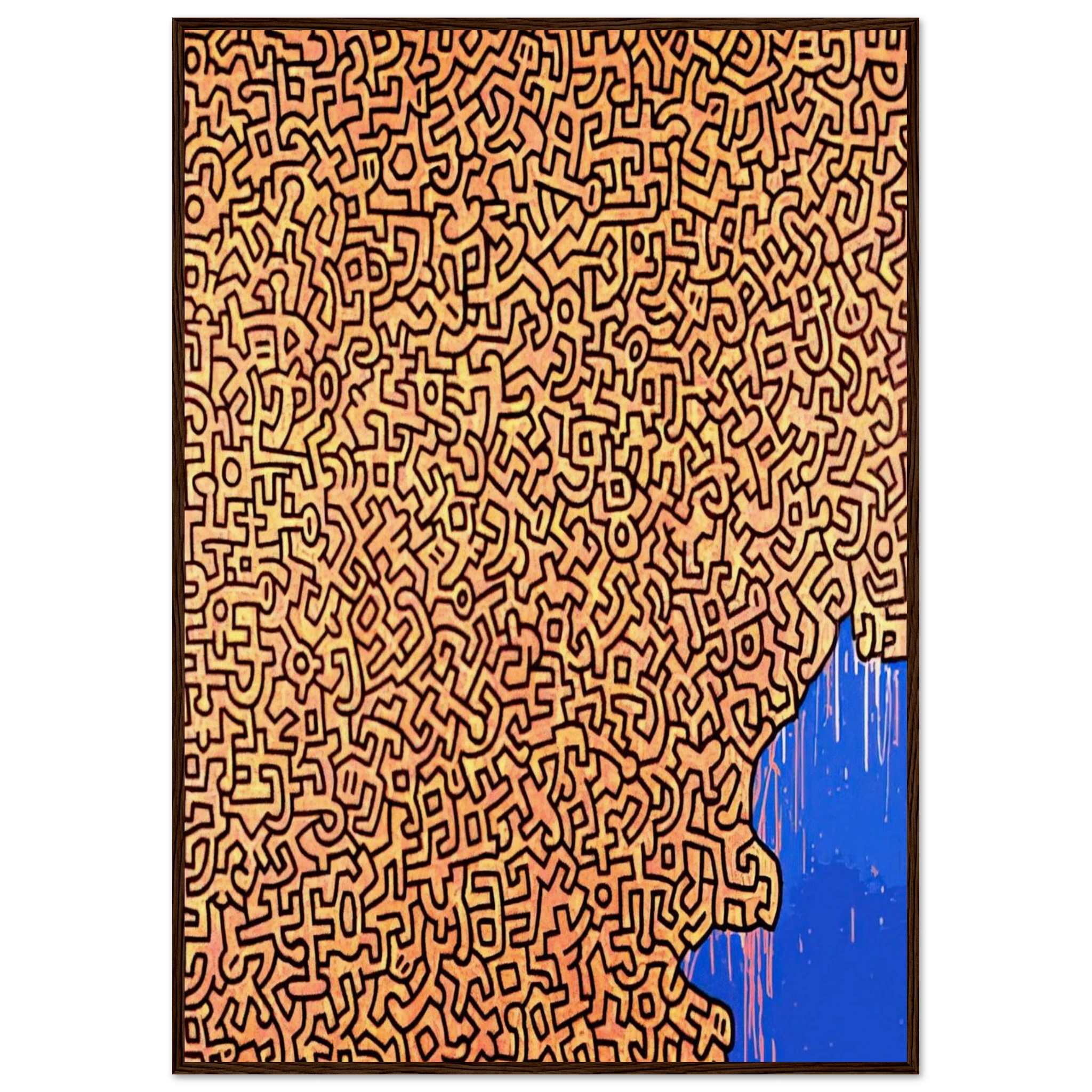 BRAZIL 1989 Framed Poster | Keith Haring Framed Prints Wall Art | Keith Haring Prints