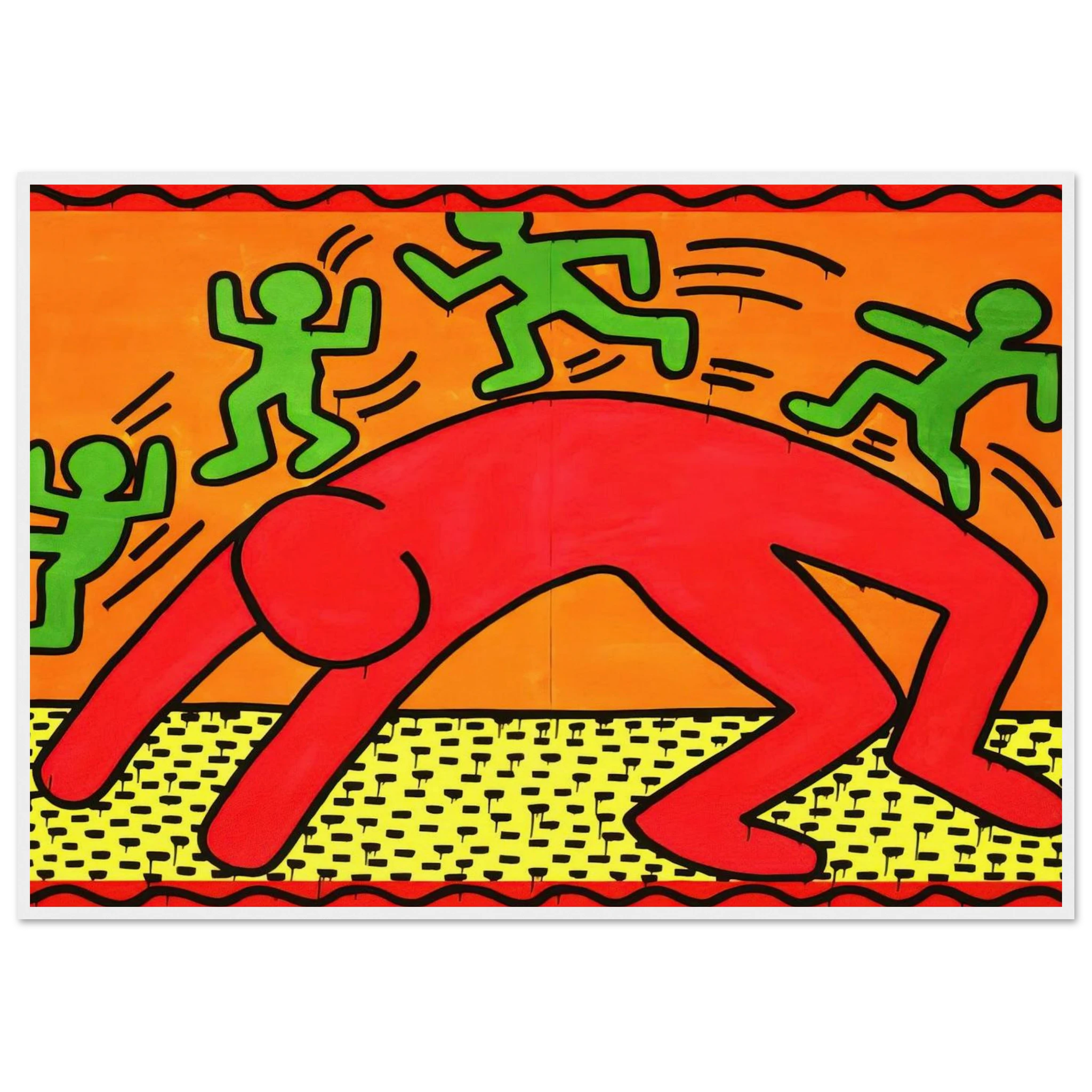 UNTITLED 1982 2 Framed Poster | Keith Haring Framed Prints Wall Art | Keith Haring Prints