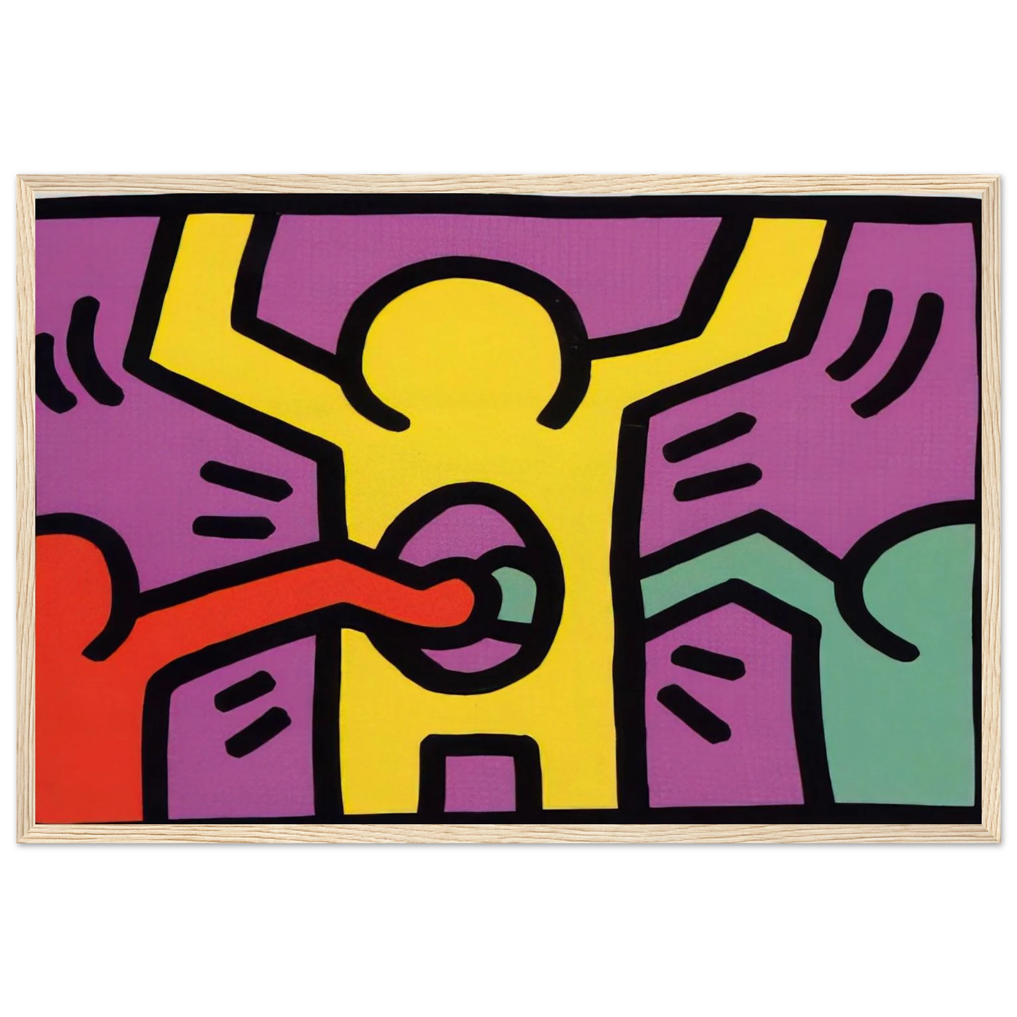 POP SHOP 1 1987 Framed Poster | Keith Haring Framed Prints Wall Art | Keith Haring Prints