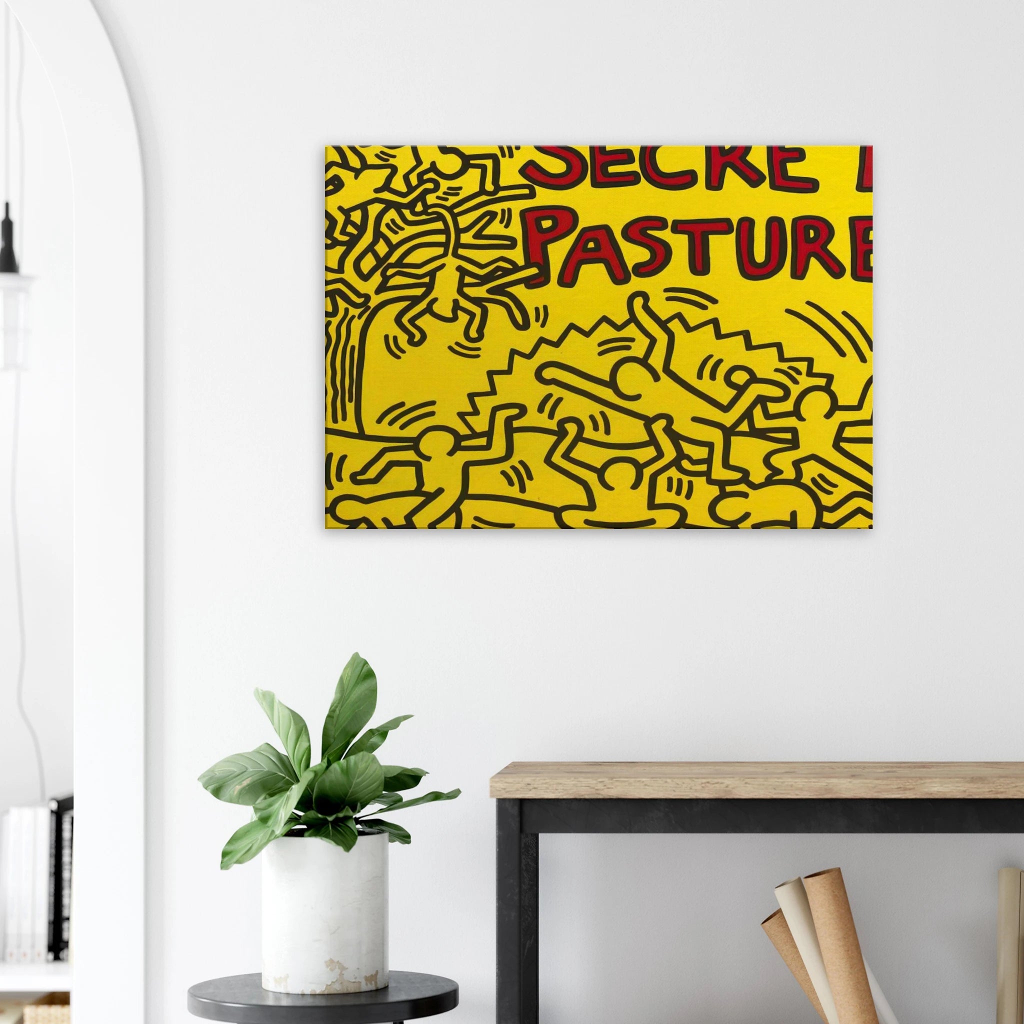 A POSTER FOR THE BILL T JONES AND ARNIE ZANE PERFORMANCE PIECE SECRET PASTURES 1984 Canvas | Keith Haring Canvas | Keith Haring Prints