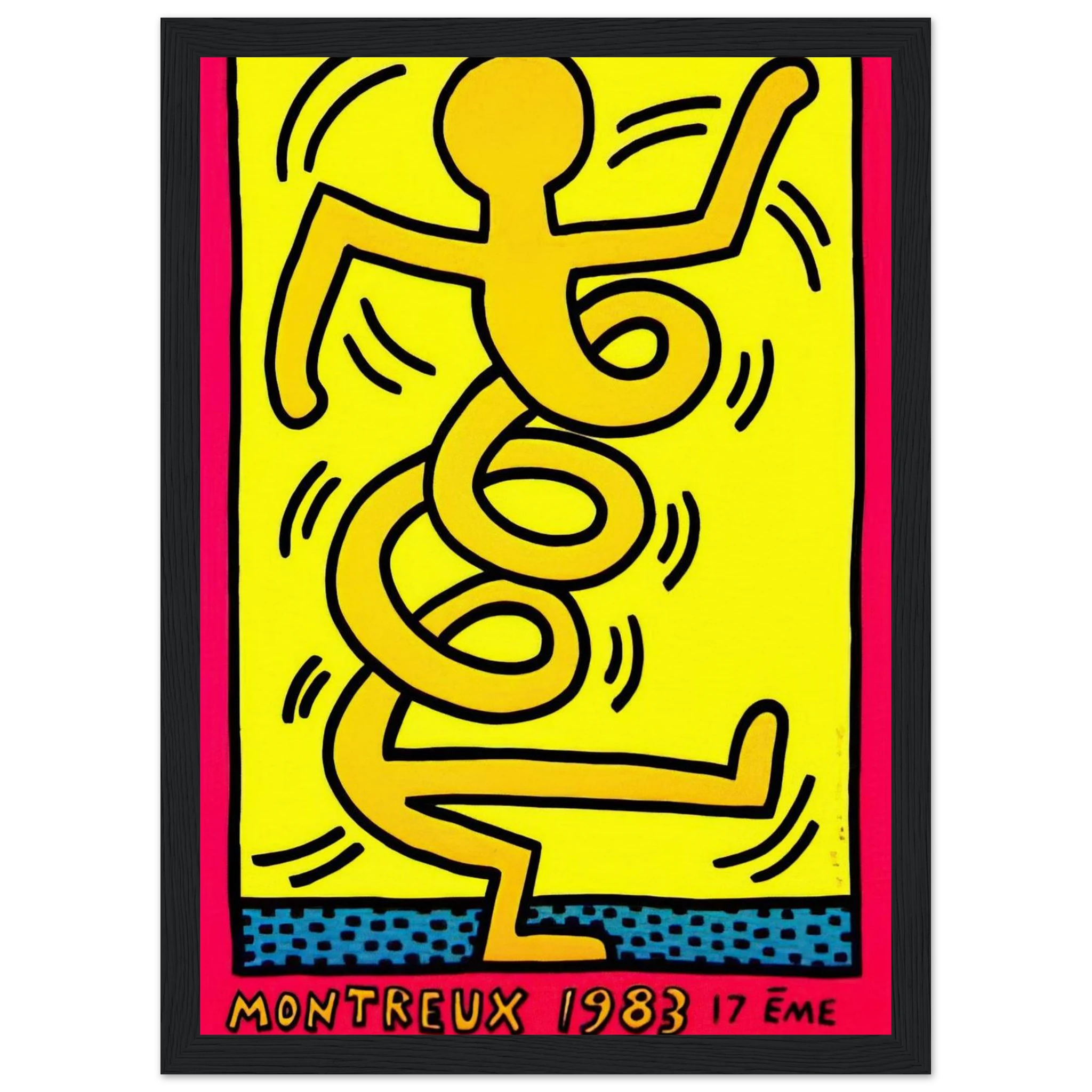 MONTREUX 1983 Framed Poster | Keith Haring Framed Prints Wall Art | Keith Haring Prints