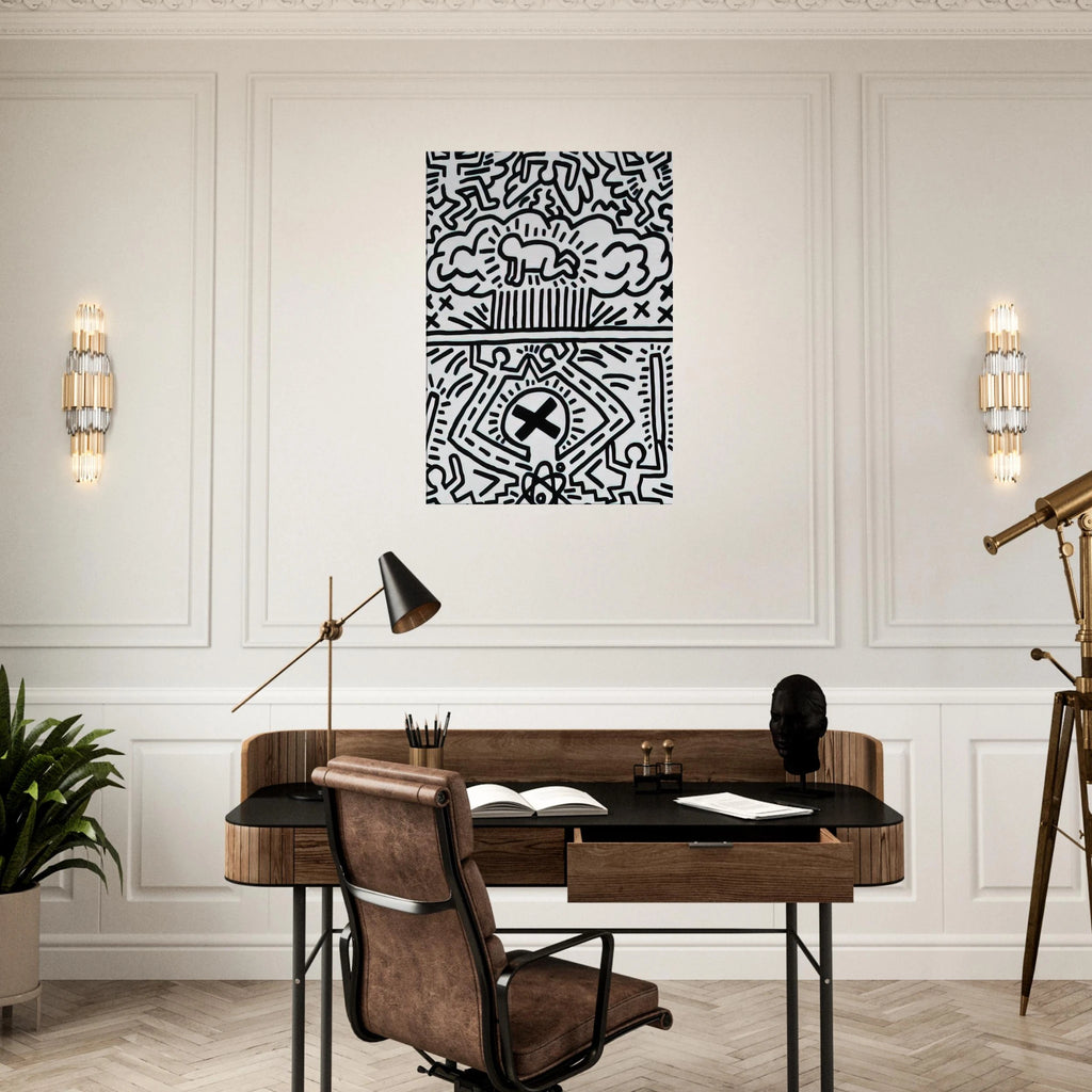 ANTI NUCLEAR RALLY 1982 Canvas | Keith Haring Canvas | Keith Haring Prints