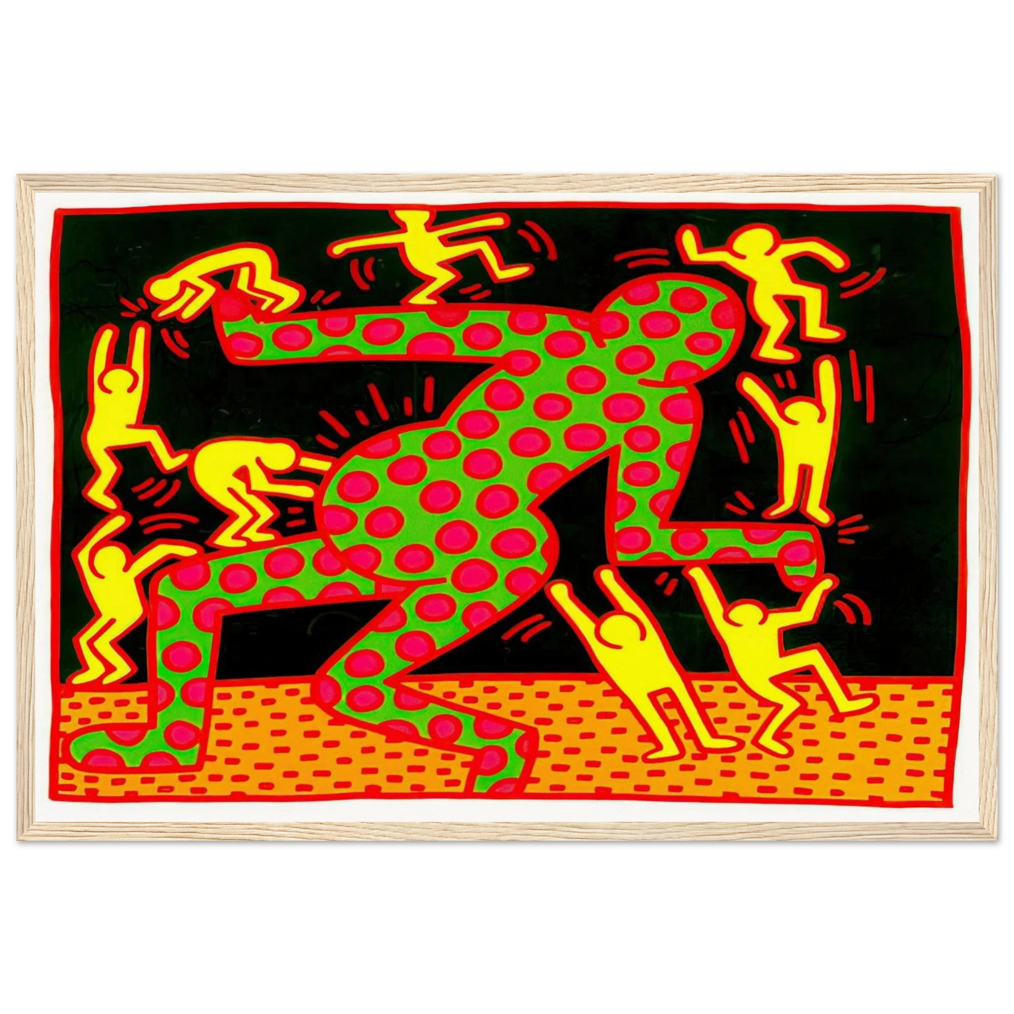 UNTITLED 1983 2 Framed Poster | Keith Haring Framed Prints Wall Art | Keith Haring Prints