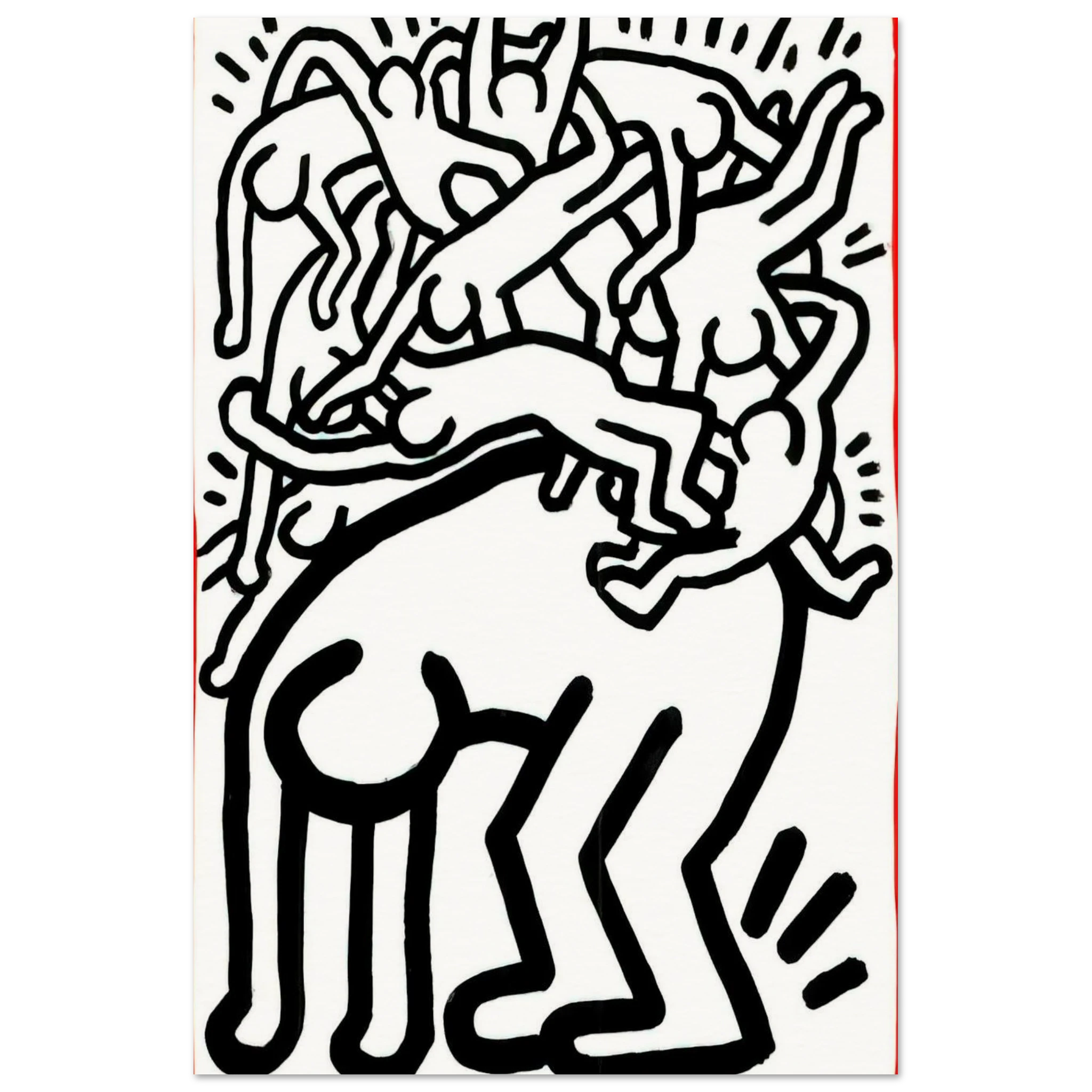 FIGHT AIDS WORLDWIDE 1990 Poster | Keith Haring Poster | Keith Haring Prints