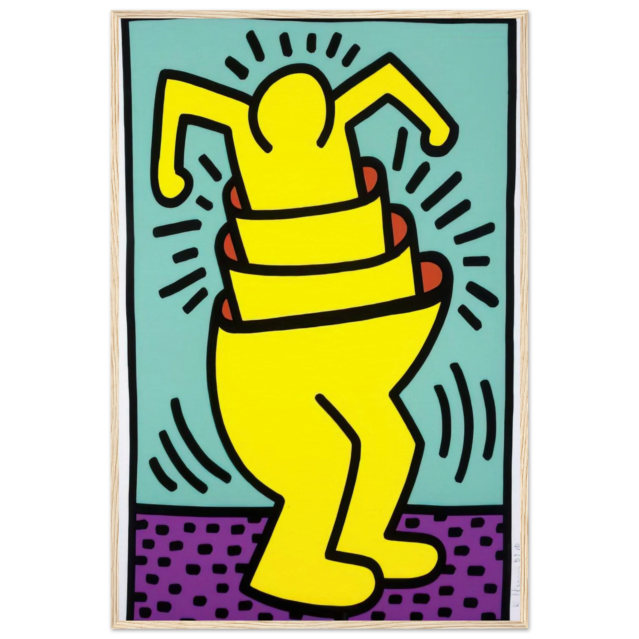 UNTITLED 1989 Framed Poster | Keith Haring Framed Prints Wall Art | Keith Haring Prints