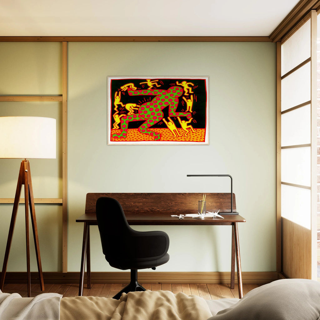 UNTITLED 1983 2 Framed Poster | Keith Haring Framed Prints Wall Art | Keith Haring Prints