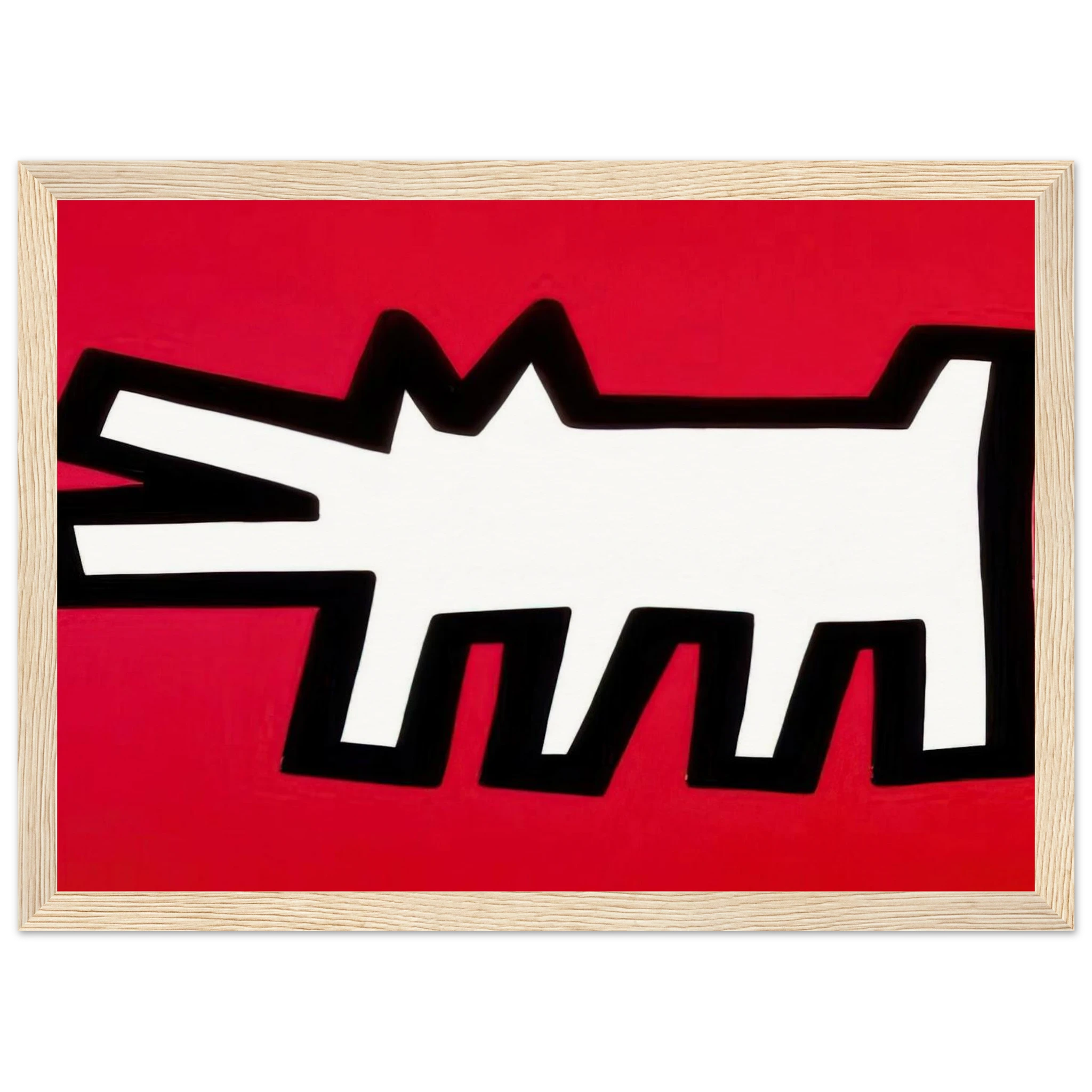 BARKING DOG 1990 Framed Poster | Keith Haring Framed Prints Wall Art | Keith Haring Prints