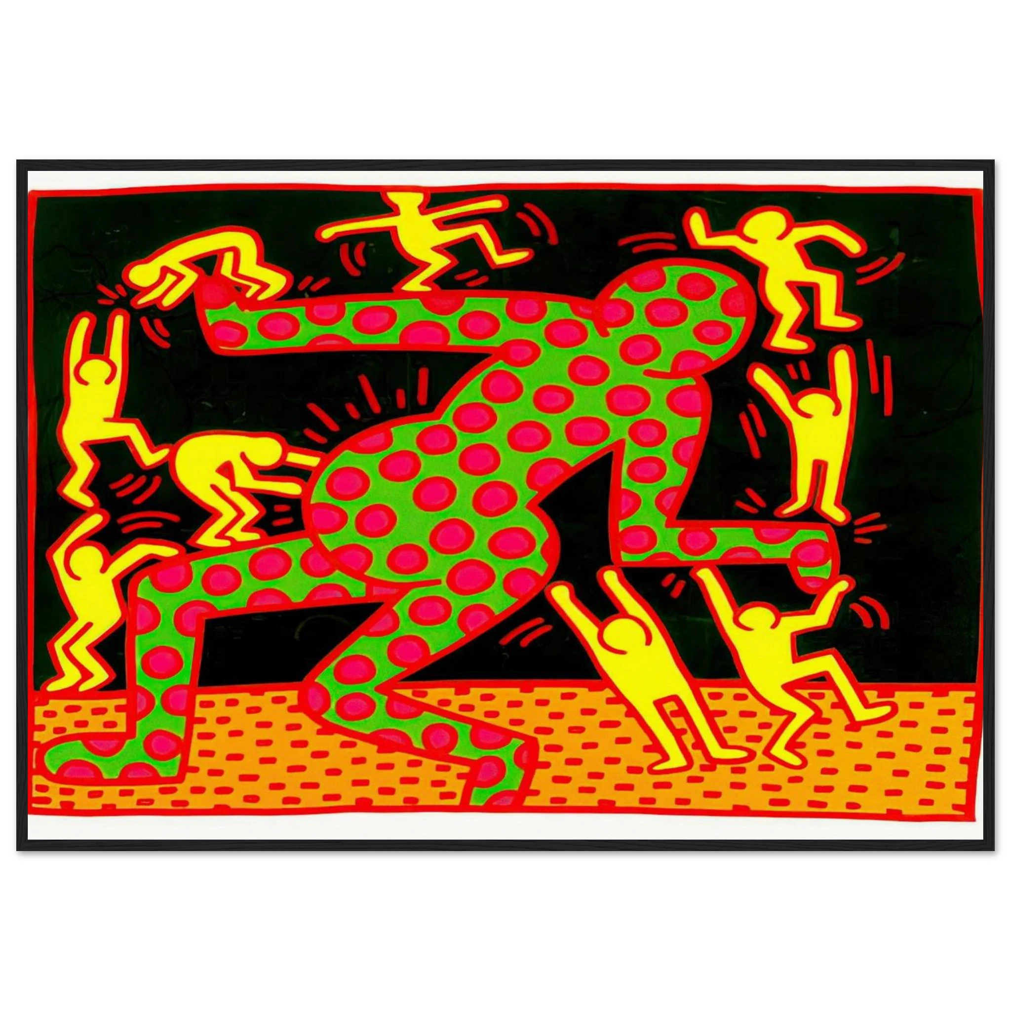 UNTITLED 1983 2 Framed Poster | Keith Haring Framed Prints Wall Art | Keith Haring Prints