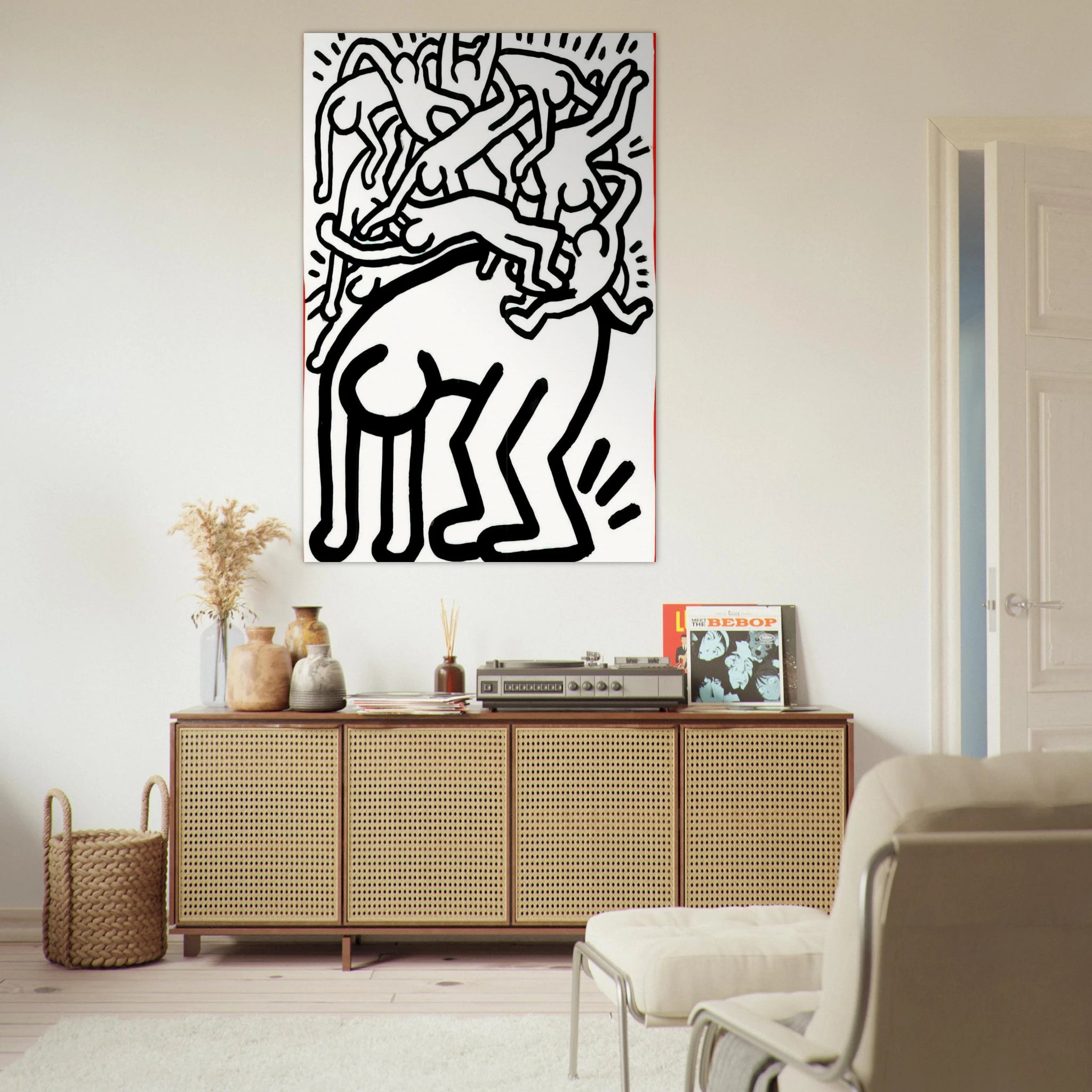 FIGHT AIDS WORLDWIDE 1990 Poster | Keith Haring Poster | Keith Haring Prints