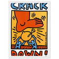 CRACK DOWN 1986 Framed Poster | Keith Haring Framed Prints Wall Art | Keith Haring Prints