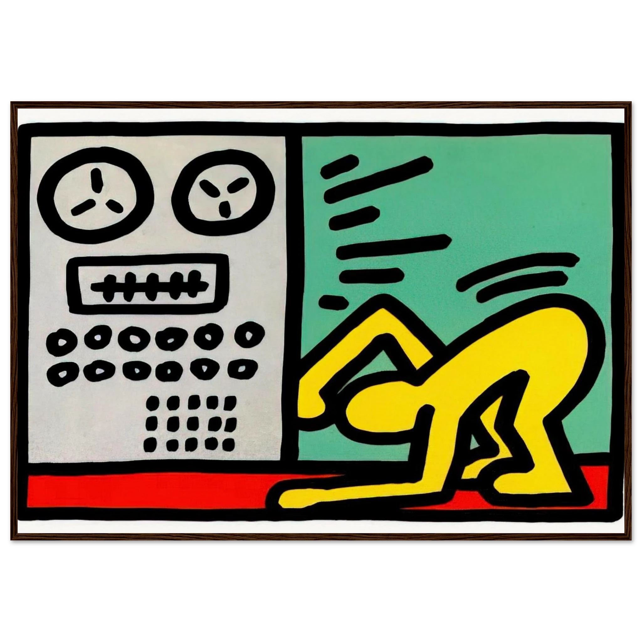 POP SHOP III 1989 Framed Poster | Keith Haring Framed Prints Wall Art | Keith Haring Prints