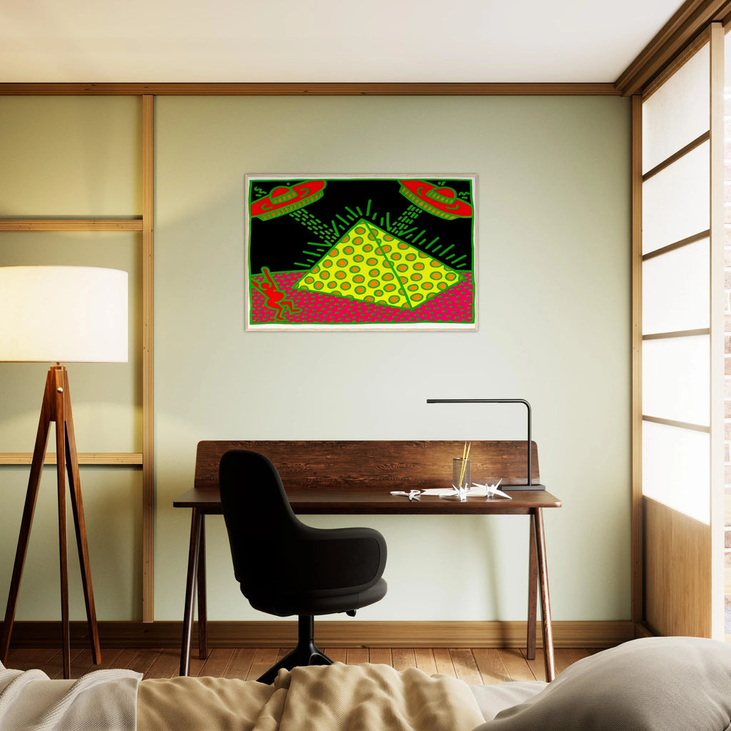 UNTITLED 1983 3 Framed Poster | Keith Haring Framed Prints Wall Art | Keith Haring Prints