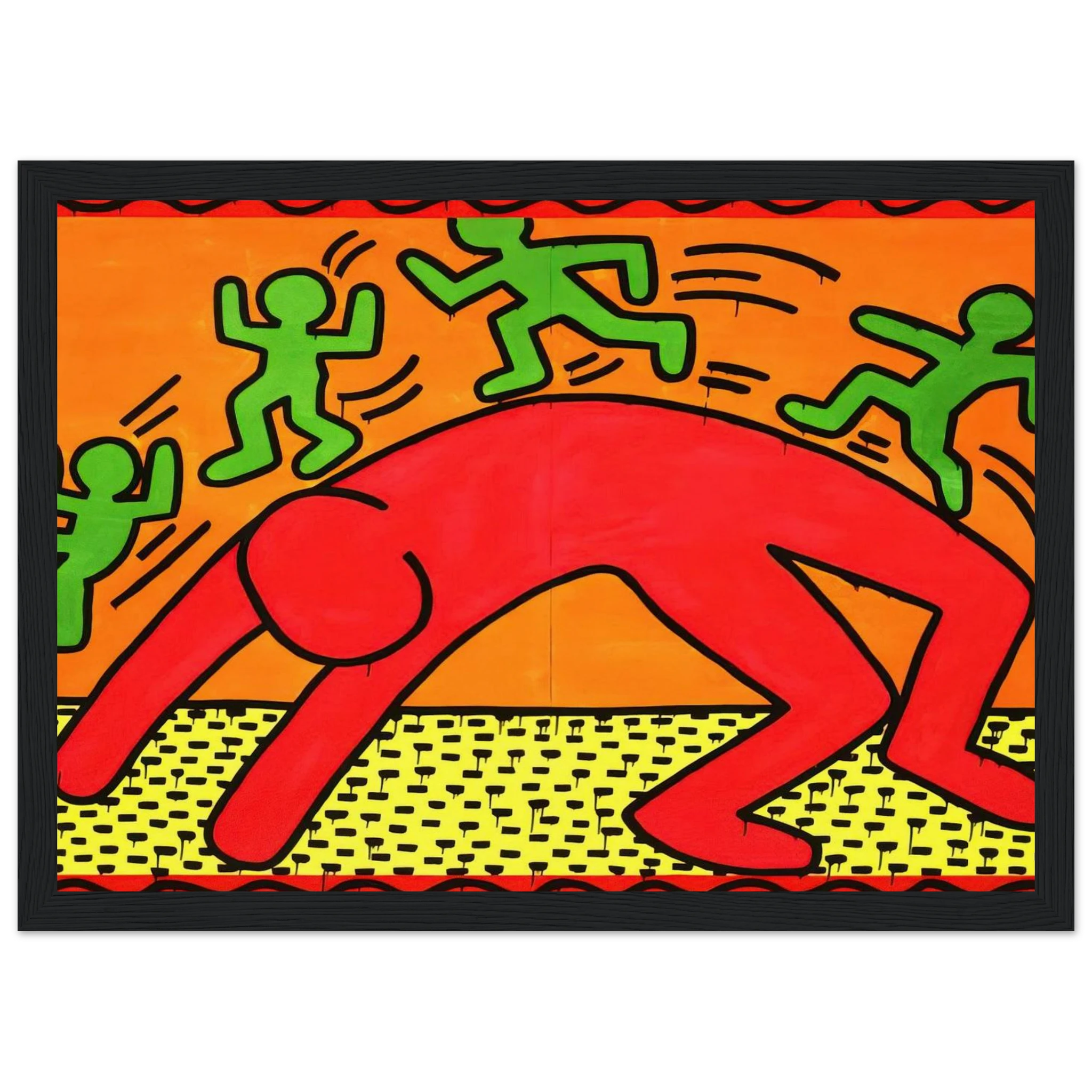 UNTITLED 1982 2 Framed Poster | Keith Haring Framed Prints Wall Art | Keith Haring Prints