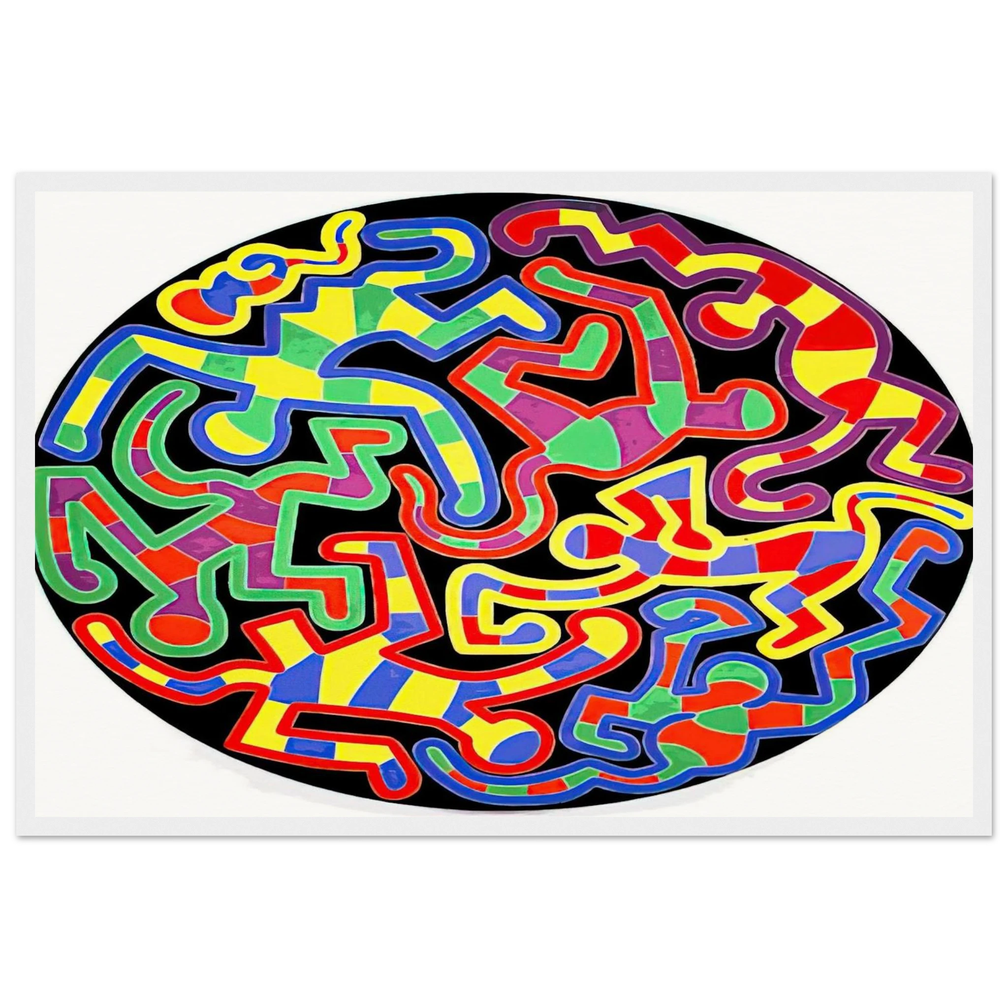 MONKEY PUZZLE 1988 Framed Poster | Keith Haring Framed Prints Wall Art | Keith Haring Prints