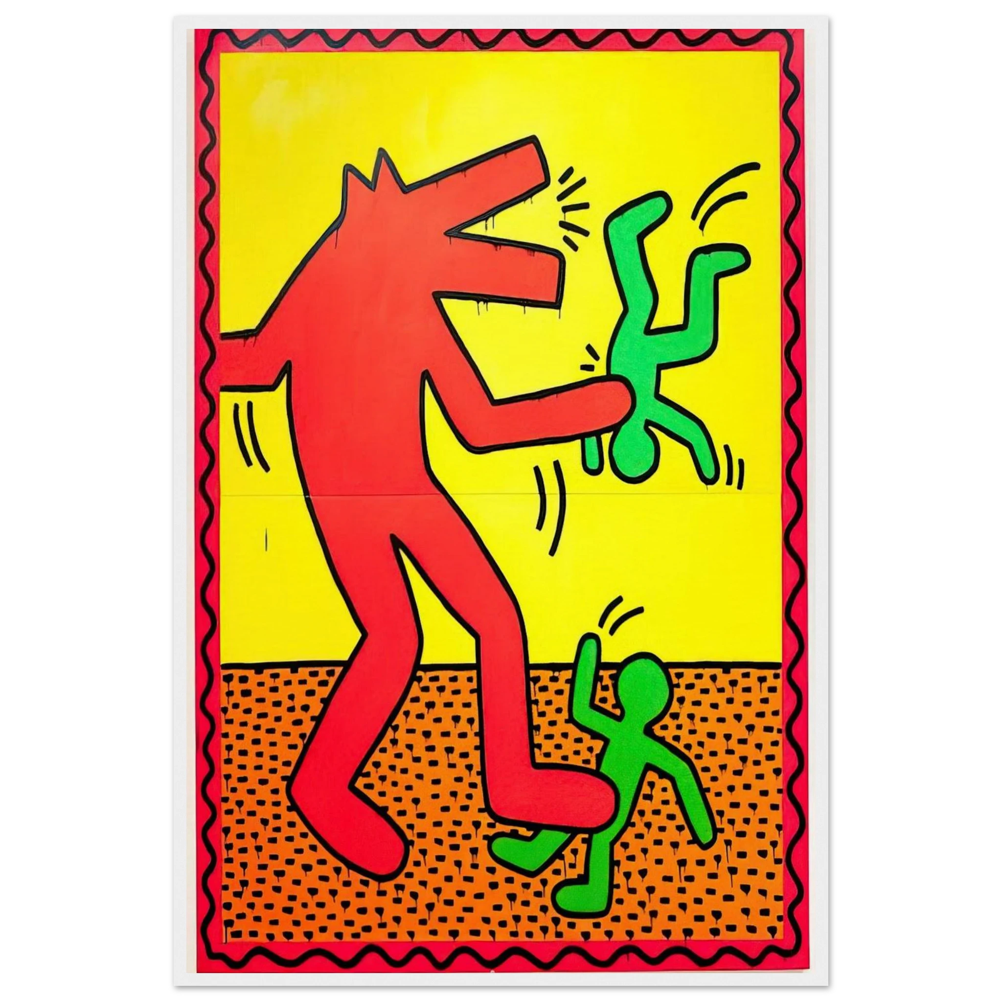 UNTITLED 1982 1 Framed Poster | Keith Haring Framed Prints Wall Art | Keith Haring Prints