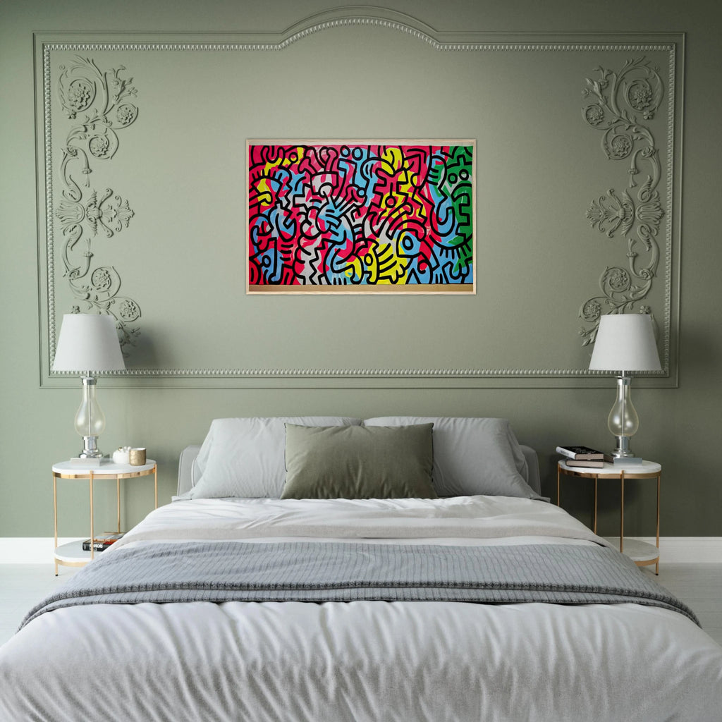 UNTITLED 1987 Framed Poster | Keith Haring Framed Prints Wall Art | Keith Haring Prints