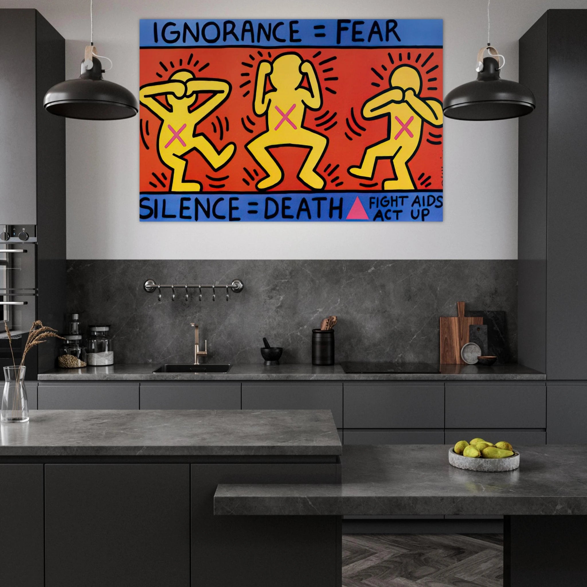 IGNORANCE FEAR 1989 Poster | Keith Haring Poster | Keith Haring Prints