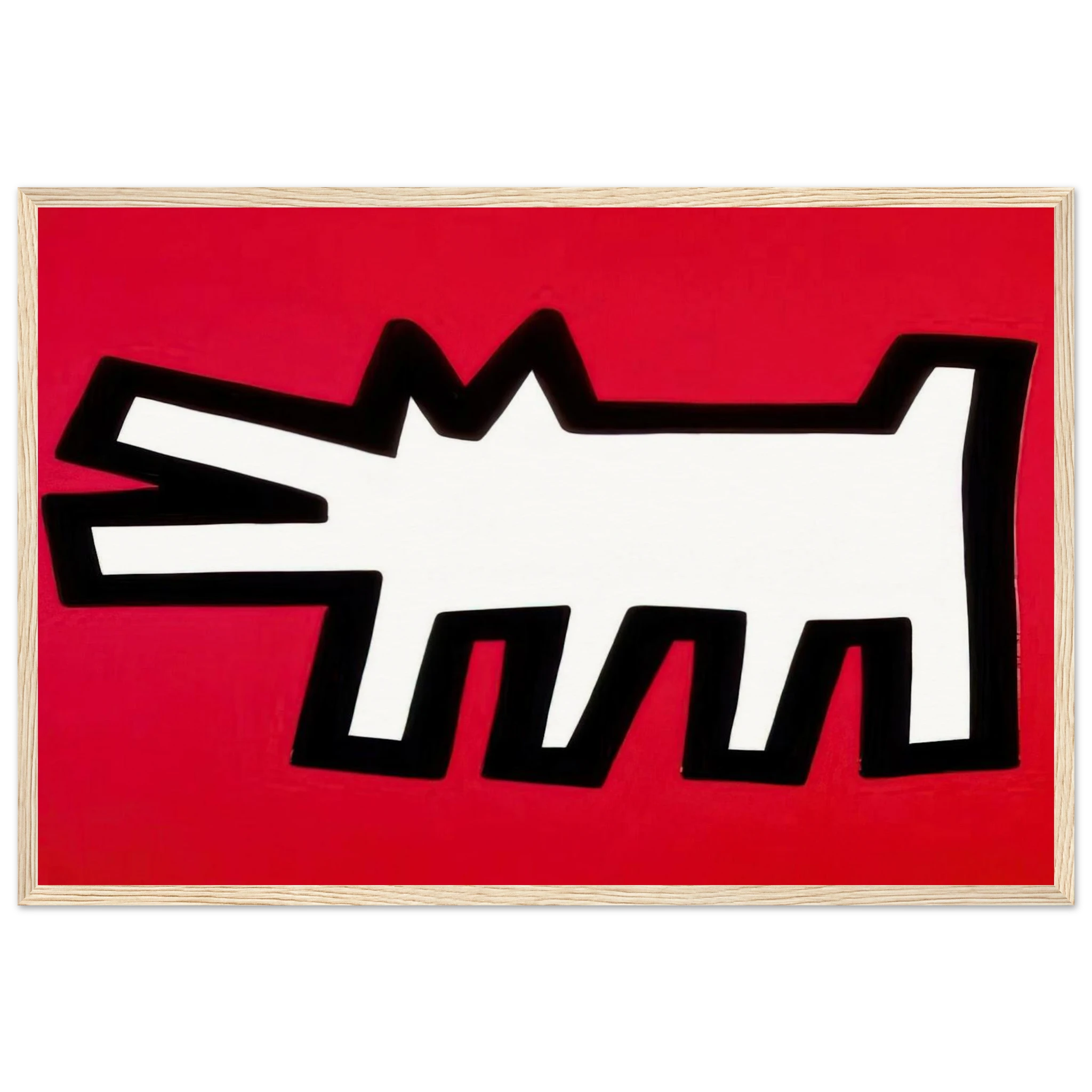 BARKING DOG 1990 Framed Poster | Keith Haring Framed Prints Wall Art | Keith Haring Prints