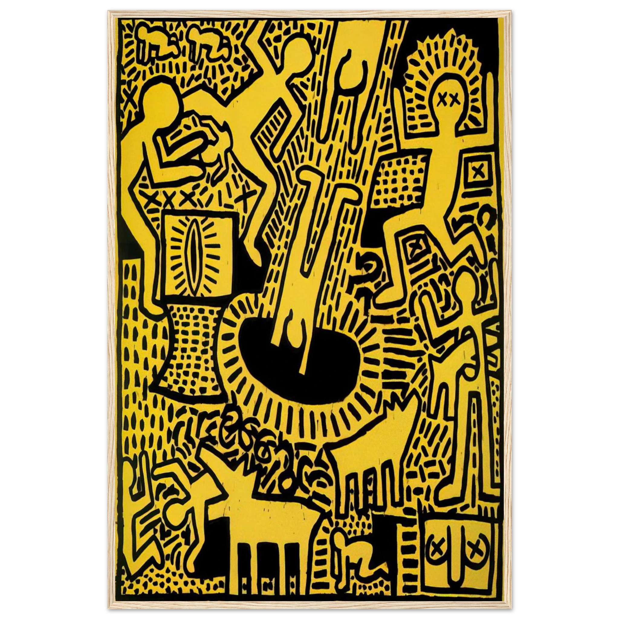 UNTITLED 1981 Framed Poster | Keith Haring Framed Prints Wall Art | Keith Haring Prints
