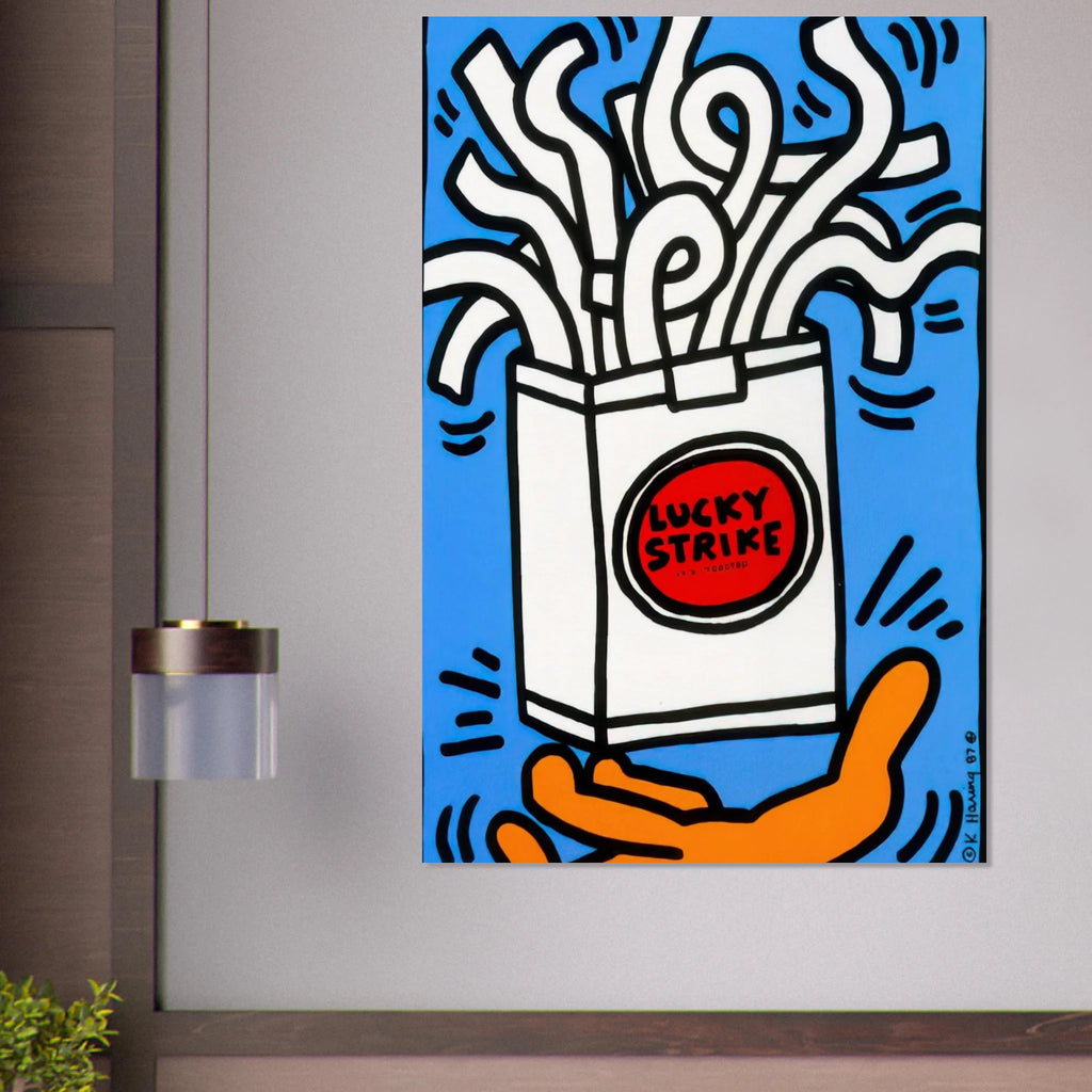 LUCKY STRIKE 1987 Poster | Keith Haring Poster | Keith Haring Prints