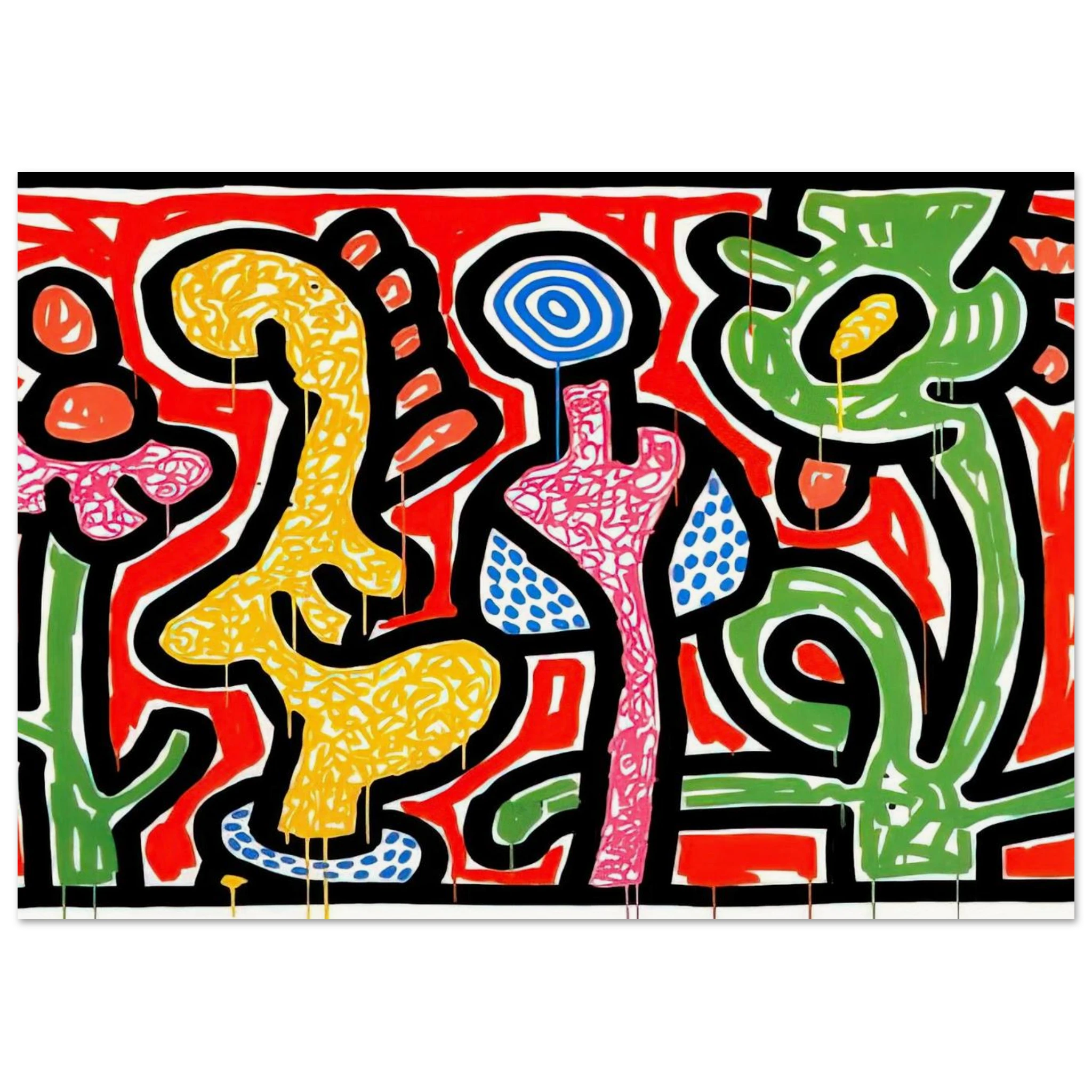 FLOWERS IV 1990 Poster | Keith Haring Poster | Keith Haring Prints