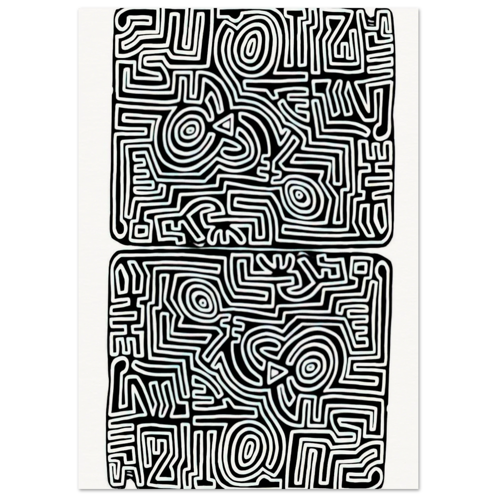 LABYRINTH 1989 Poster | Keith Haring Poster | Keith Haring Prints