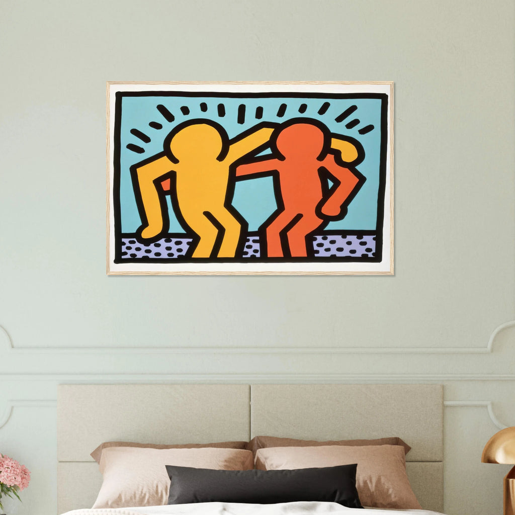 BEST BUDDIES 1990 Framed Poster | Keith Haring Framed Prints Wall Art | Keith Haring Prints