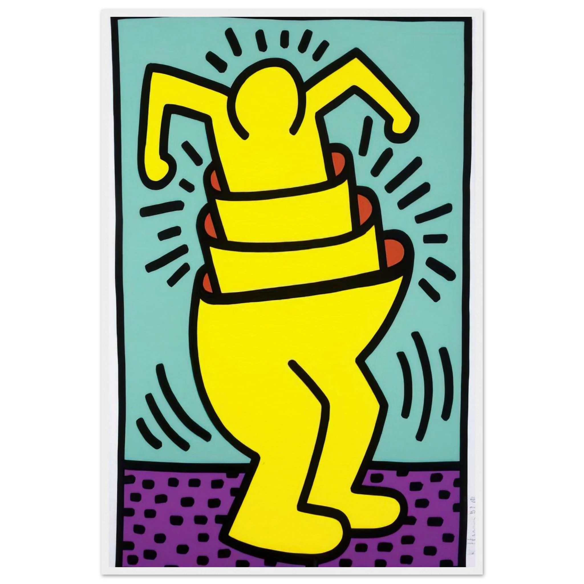UNTITLED 1989 Framed Poster | Keith Haring Framed Prints Wall Art | Keith Haring Prints