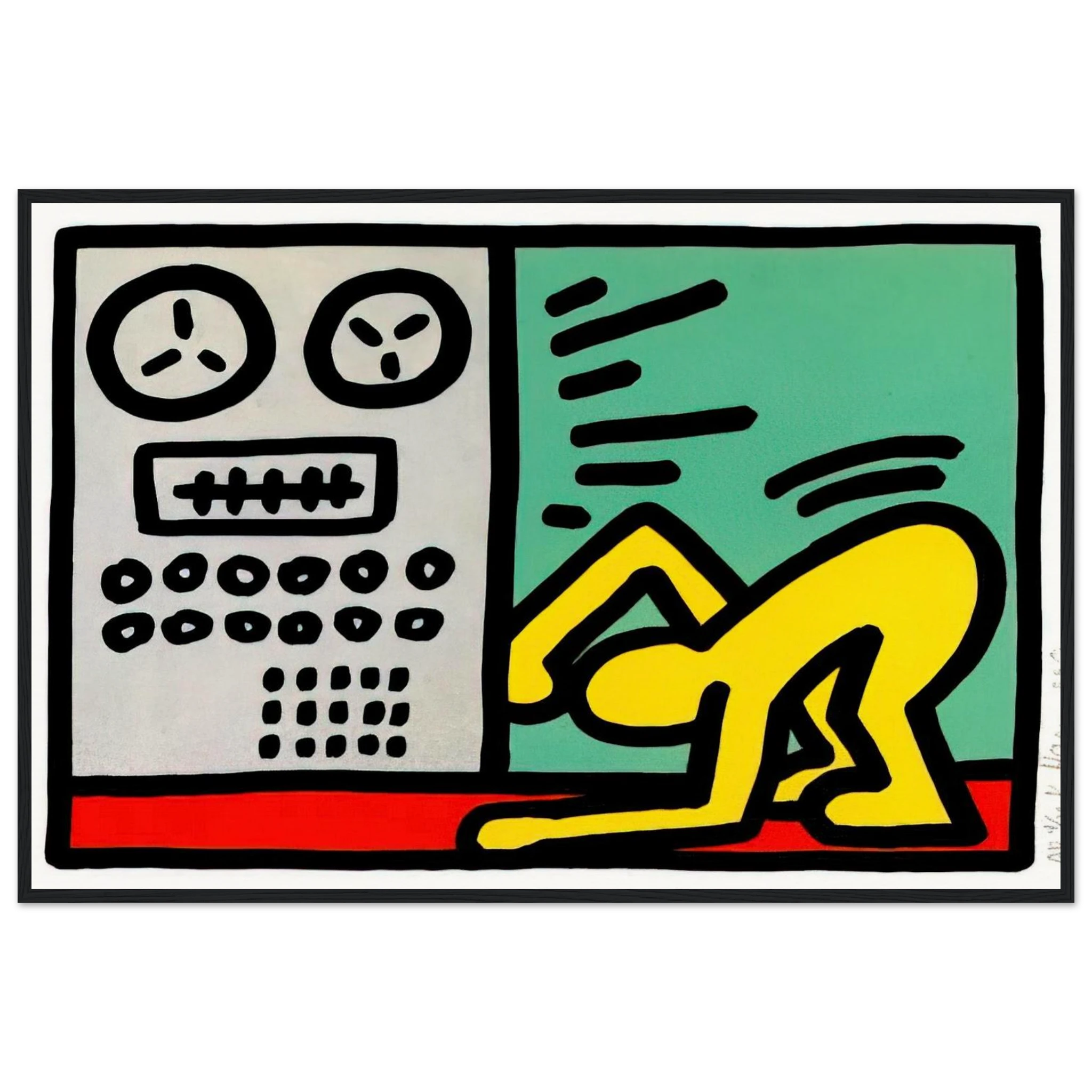 POP SHOP III 1989 Framed Poster | Keith Haring Framed Prints Wall Art | Keith Haring Prints
