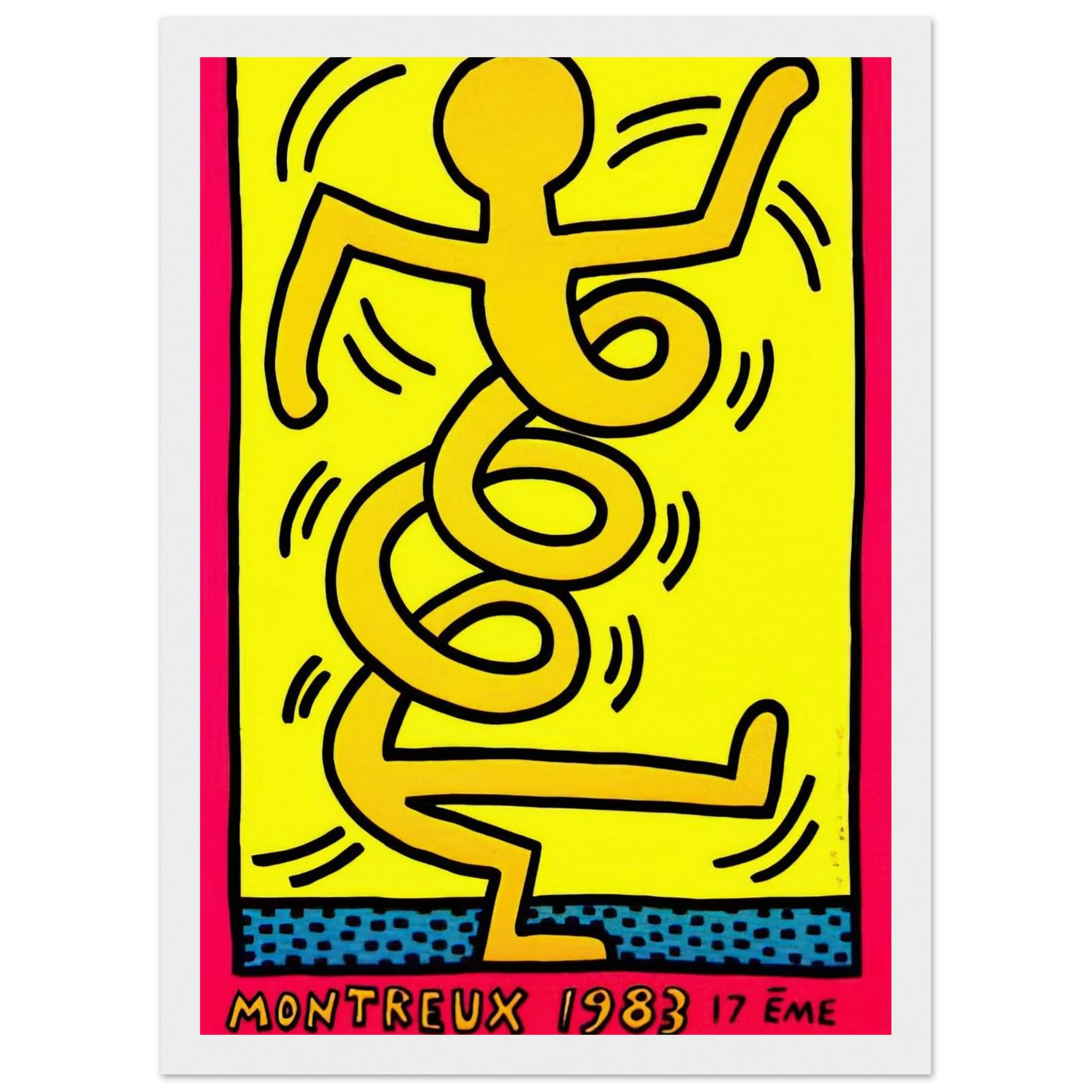 MONTREUX 1983 Framed Poster | Keith Haring Framed Prints Wall Art | Keith Haring Prints