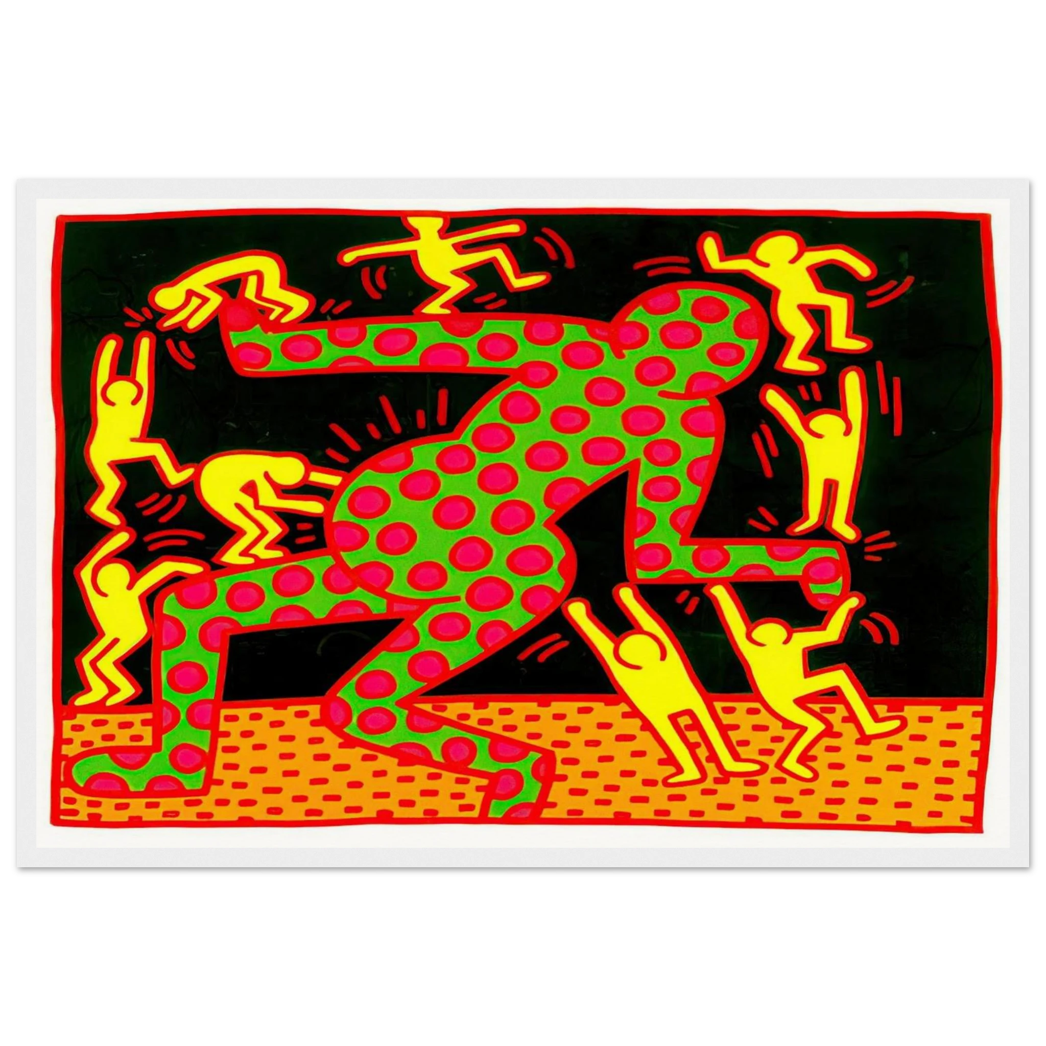 UNTITLED 1983 2 Framed Poster | Keith Haring Framed Prints Wall Art | Keith Haring Prints