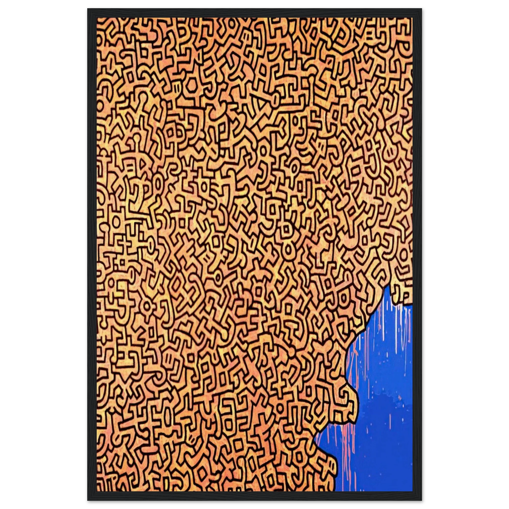 BRAZIL 1989 Framed Poster | Keith Haring Framed Prints Wall Art | Keith Haring Prints