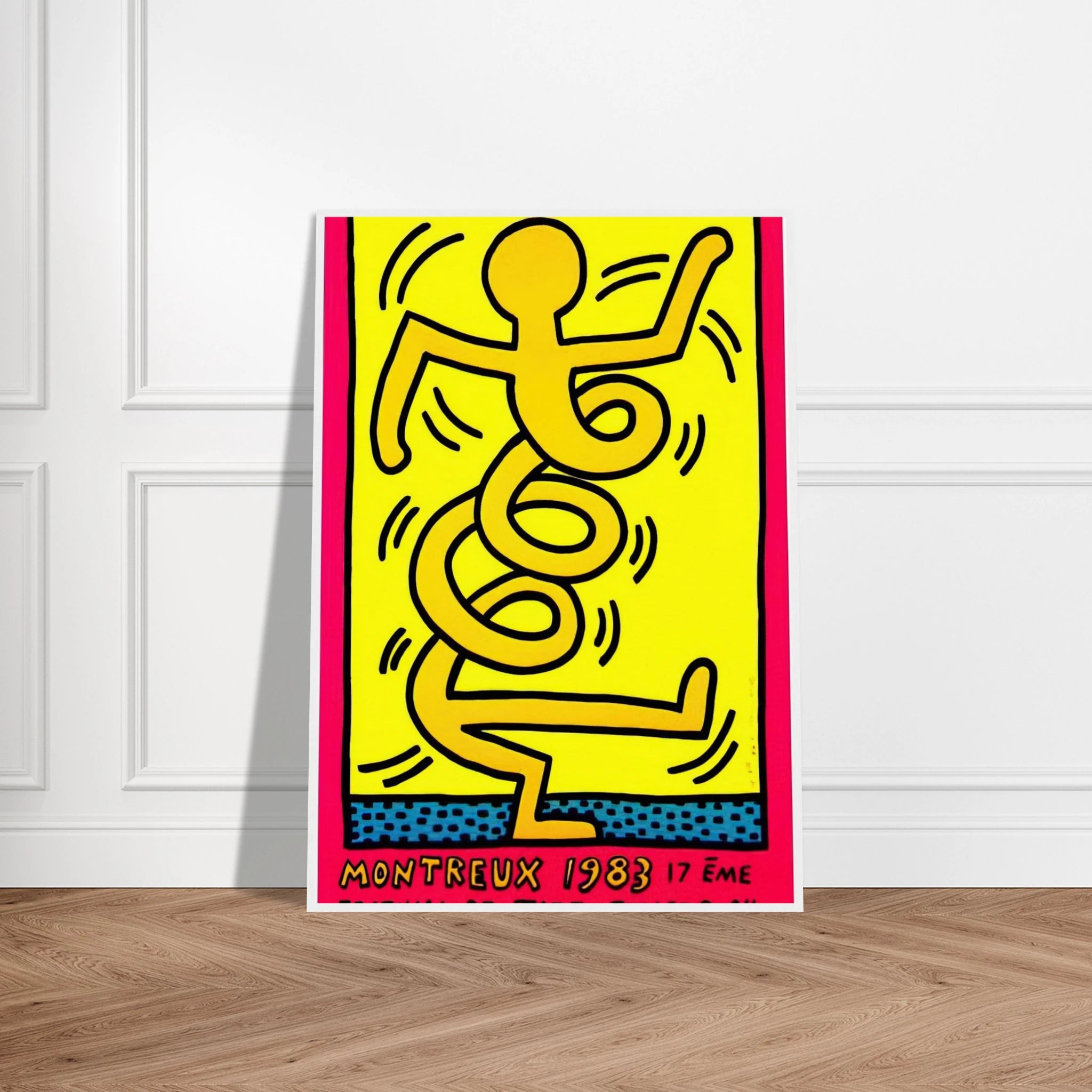 MONTREUX 1983 Framed Poster | Keith Haring Framed Prints Wall Art | Keith Haring Prints